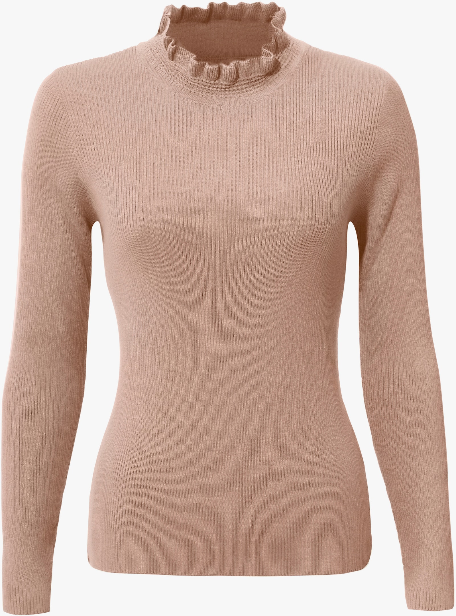 heine Stehkragenpullover in figurbetonender Form - rosé