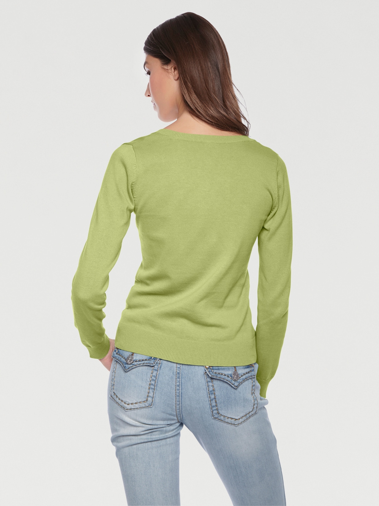 heine Rundhals-Pullover - kiwi