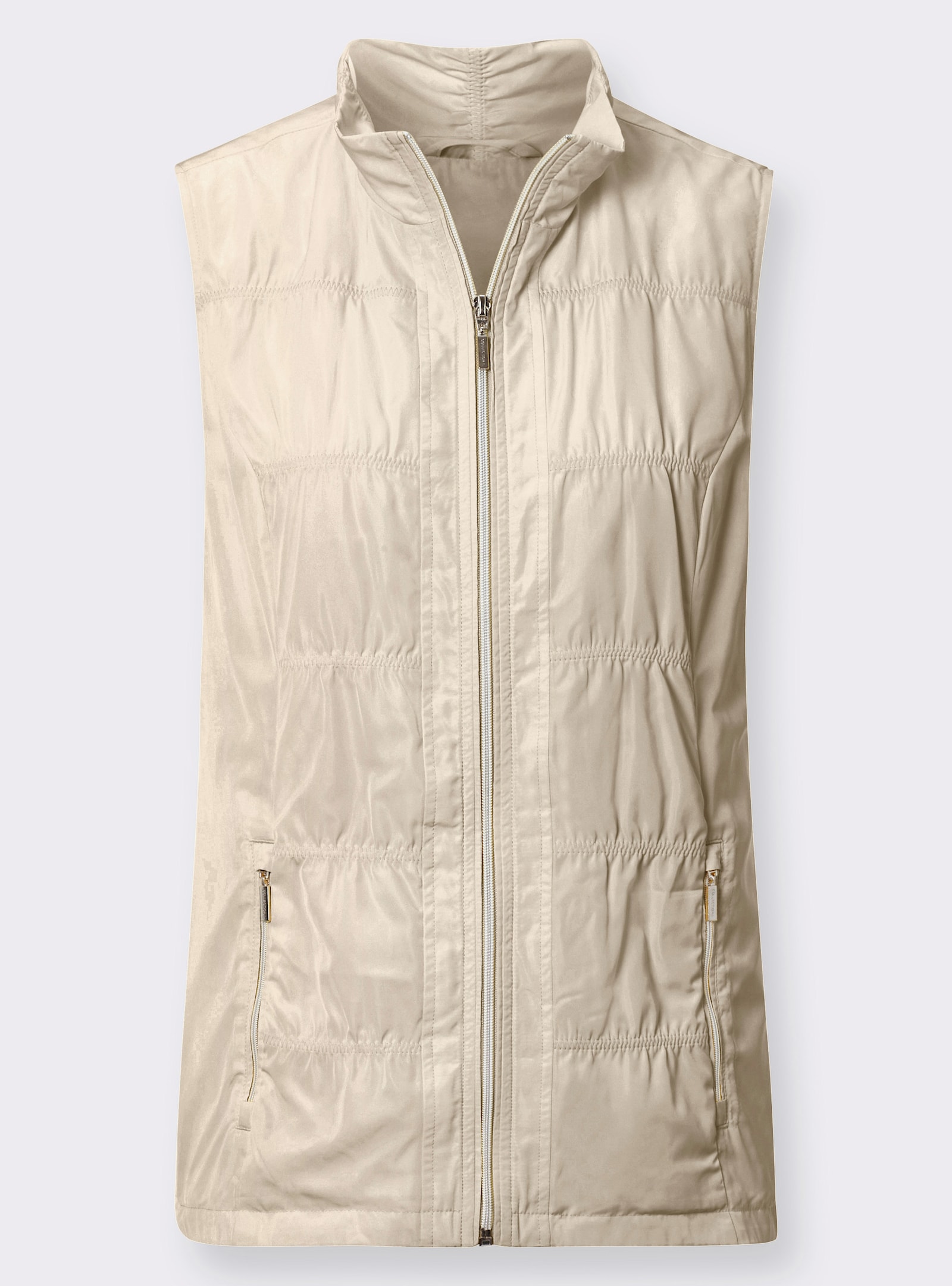 Weste mit durchgehendem Reißverschluss - sand