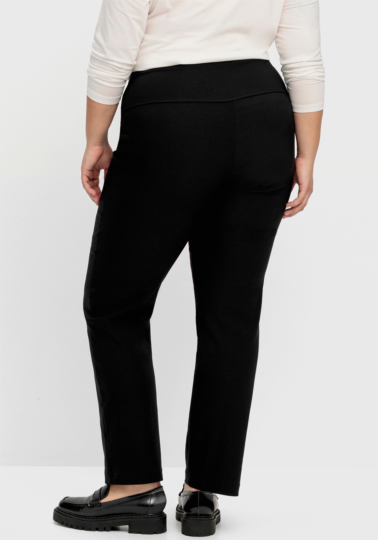 sheego comfortbroek - zwart