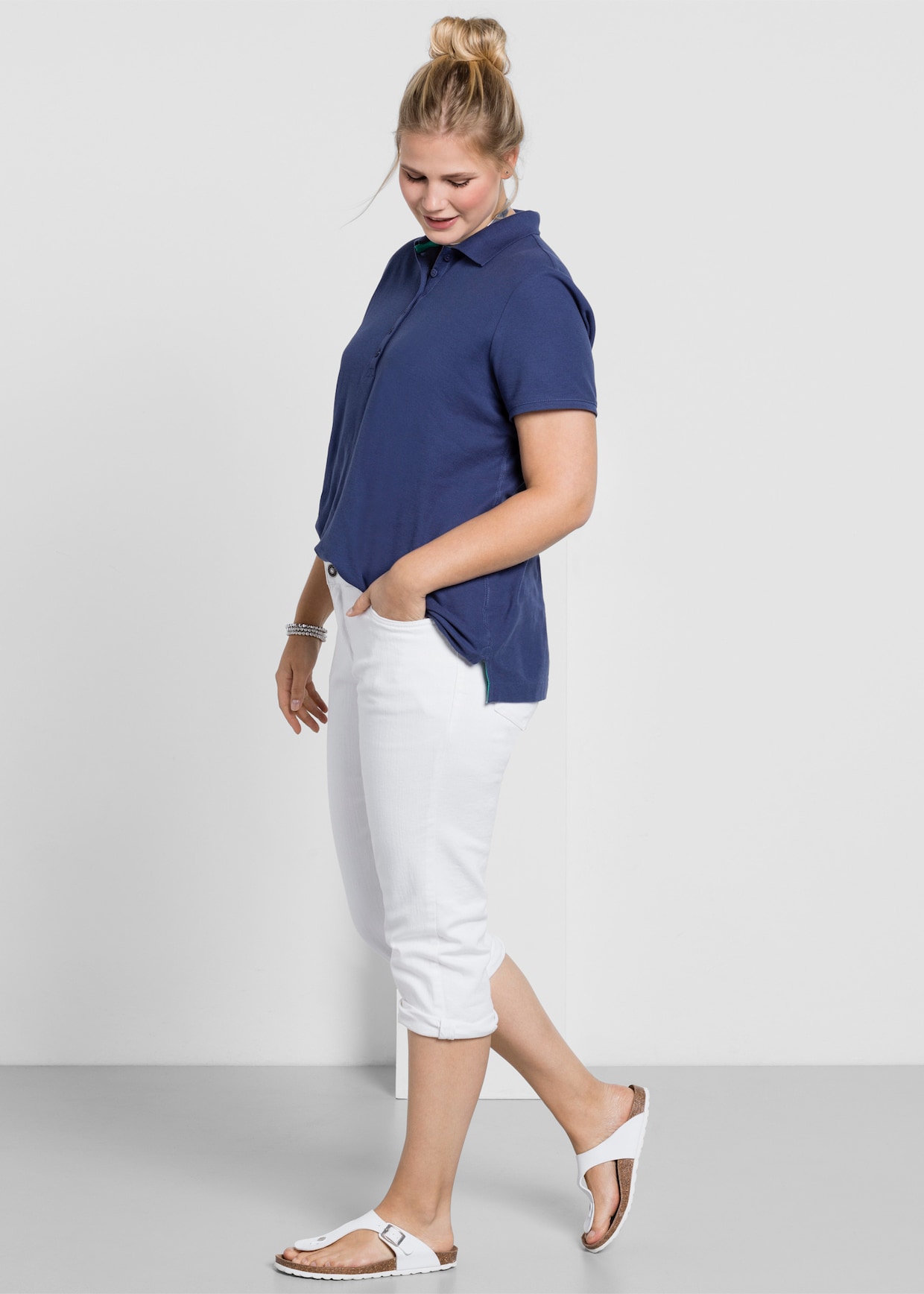 sheego Capri-jeans - white denim