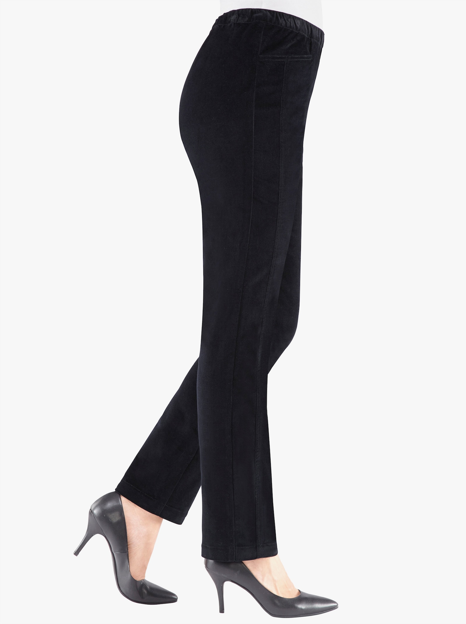 Schlupfhose mit optisch streckender Ziernaht - marine