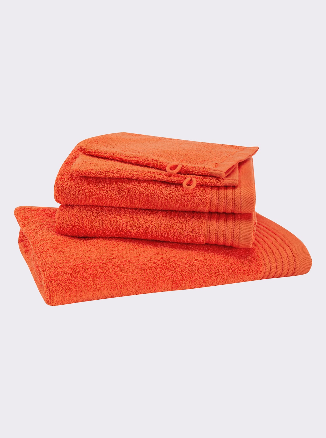 wäschepur Lot économique de 5 serviettes éponge - orange