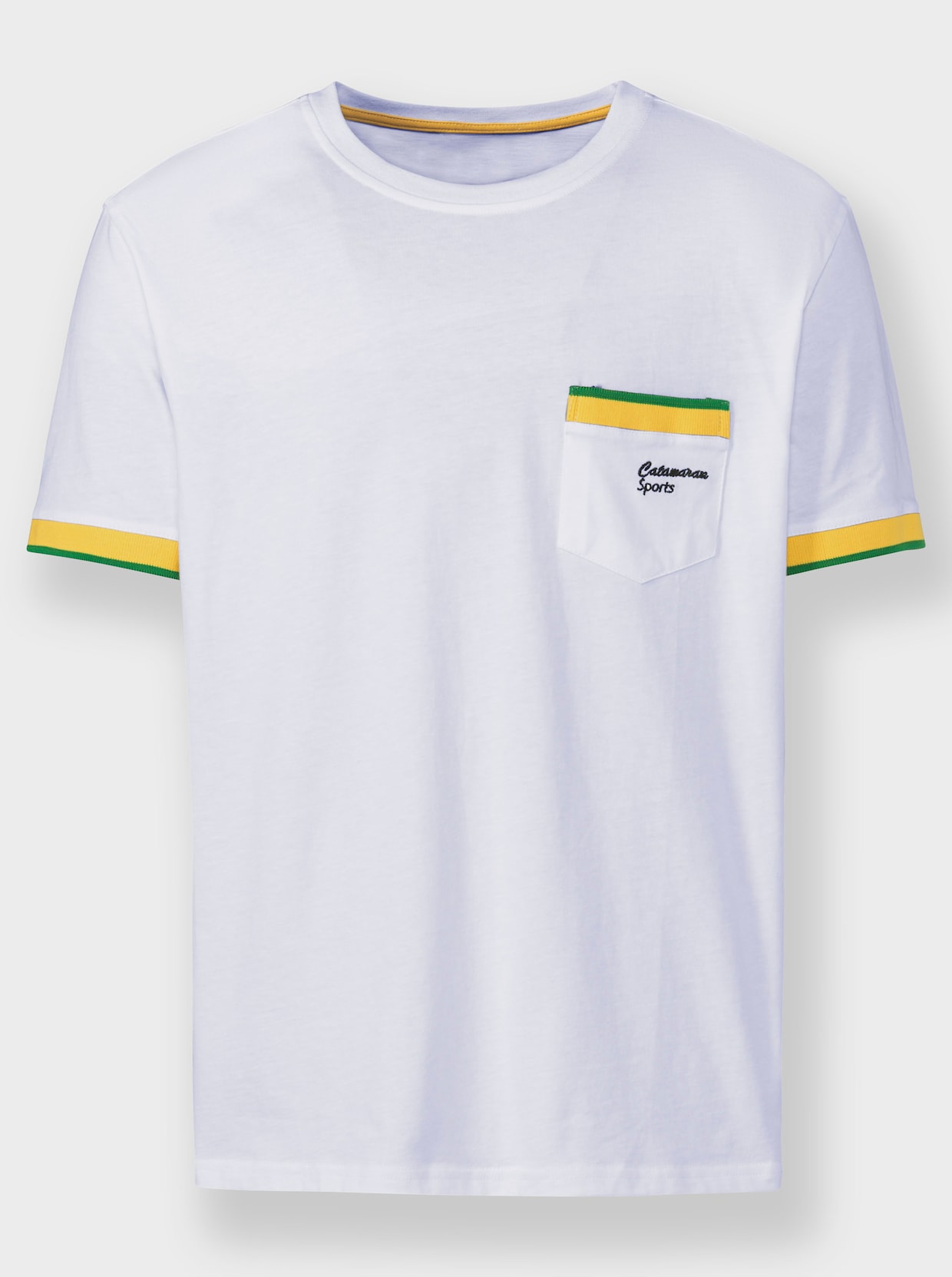 Catamaran Sports Vrijetijdsshirt - wit/zonnegeel