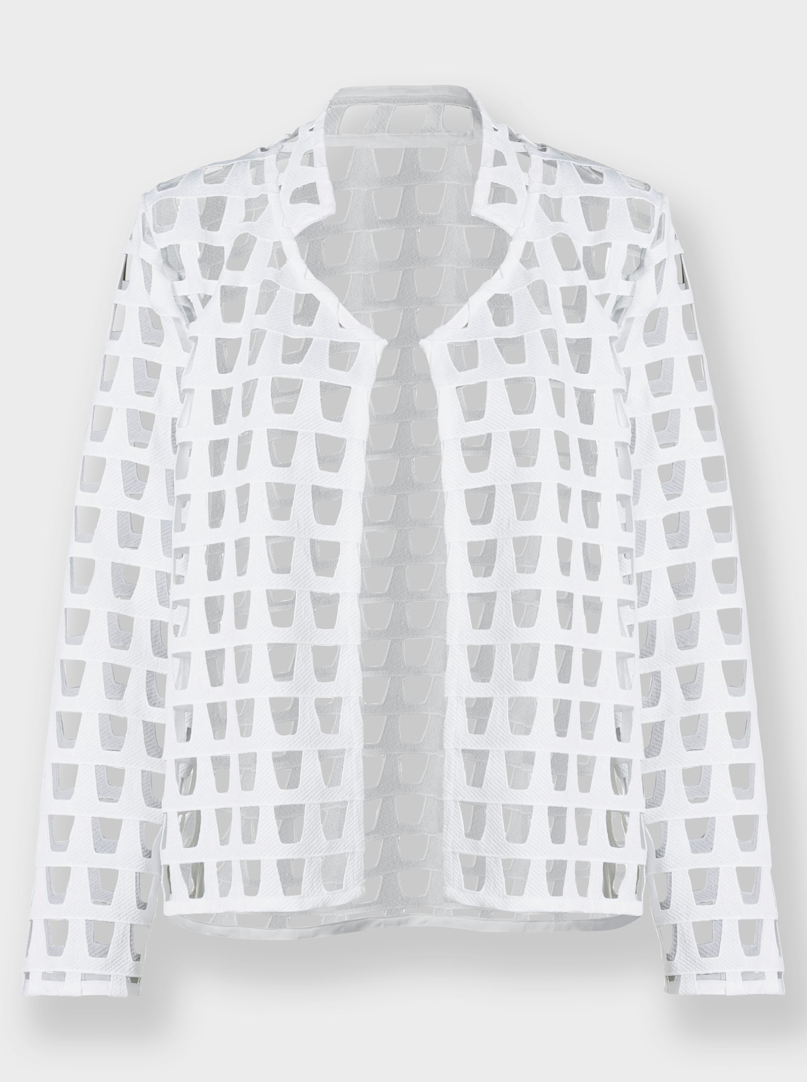 heine Blusenblazer mit Lochmuster - ecru-gemustert