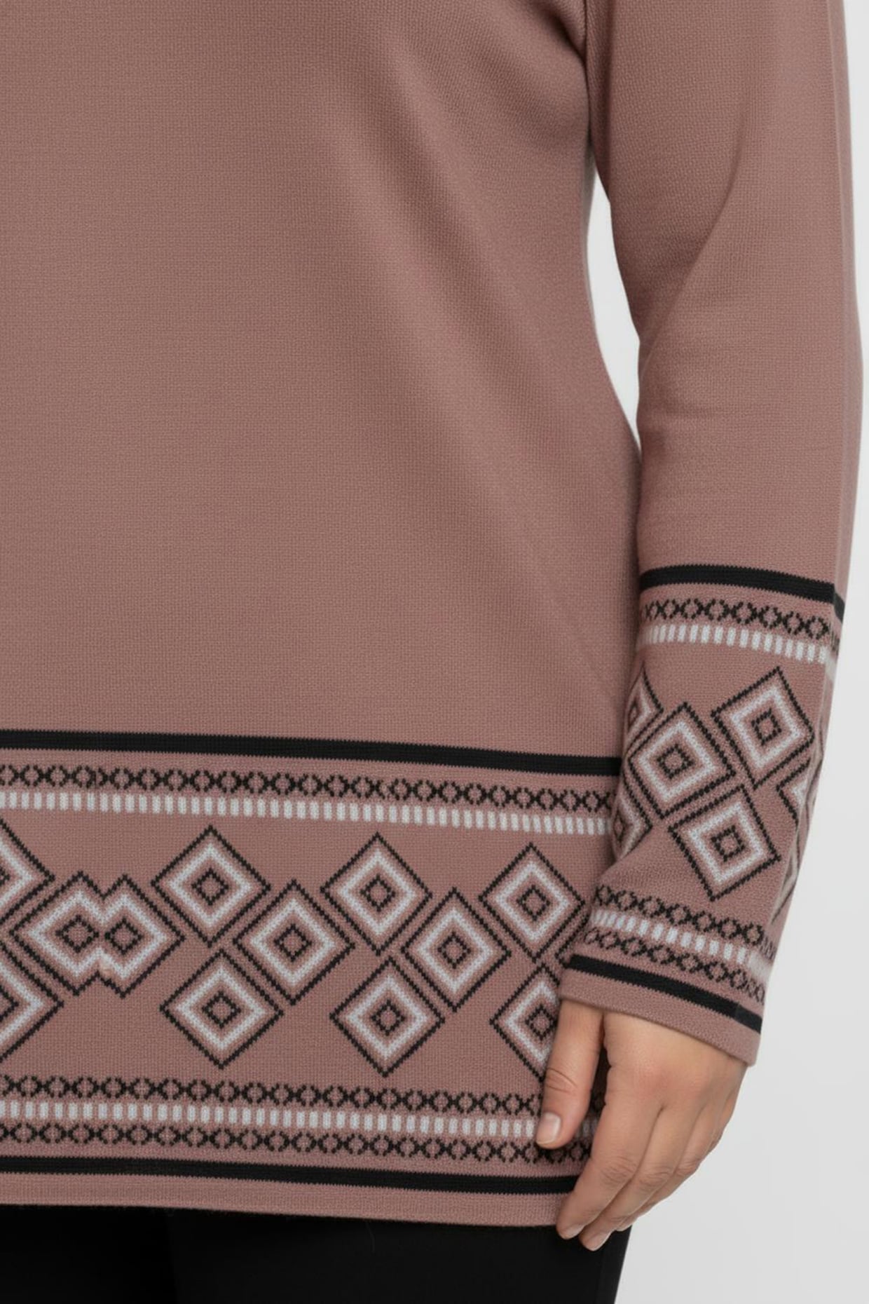 Longpullover weich wie Kaschmir - rosenholz-marine