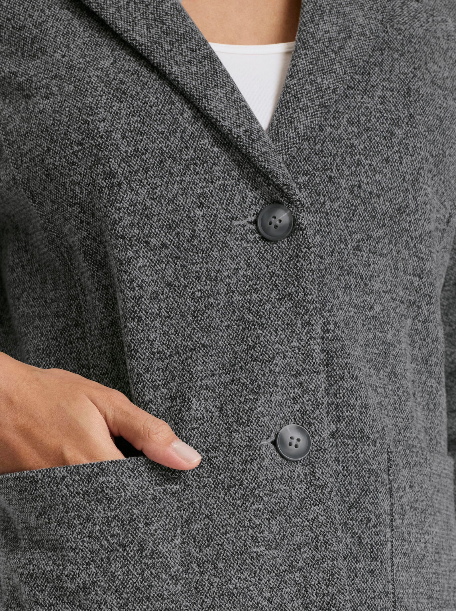 heine Hosenanzug in Tweed-Optik - anthrazit-meliert