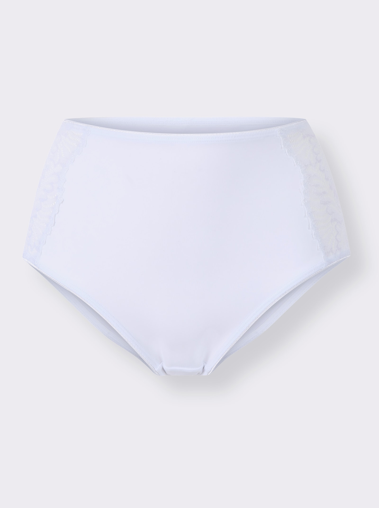 wäschepur Hüftslip mit Spitzen-Einsatz seitlich - weiss