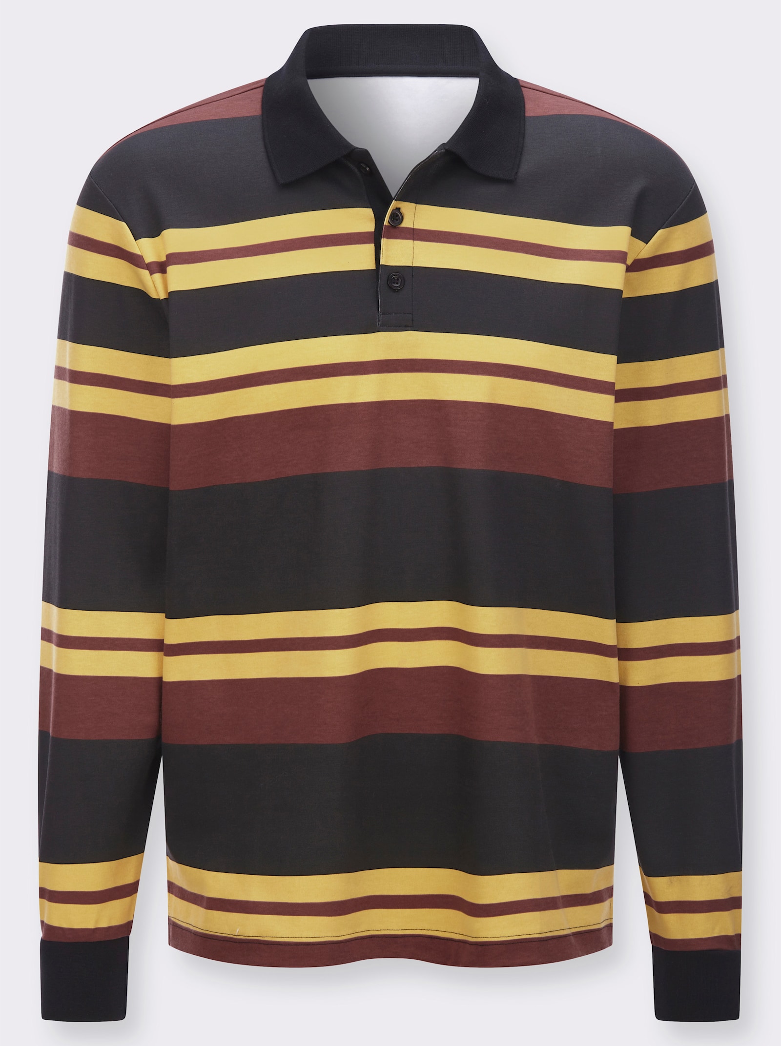 Sweatshirt im Ringel-Dessin - schwarz-rotbraun-geringelt