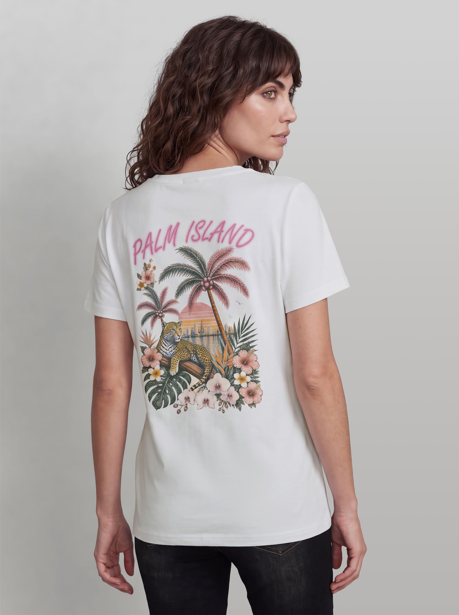 heine Shirt mit Tropical-Print - ecru