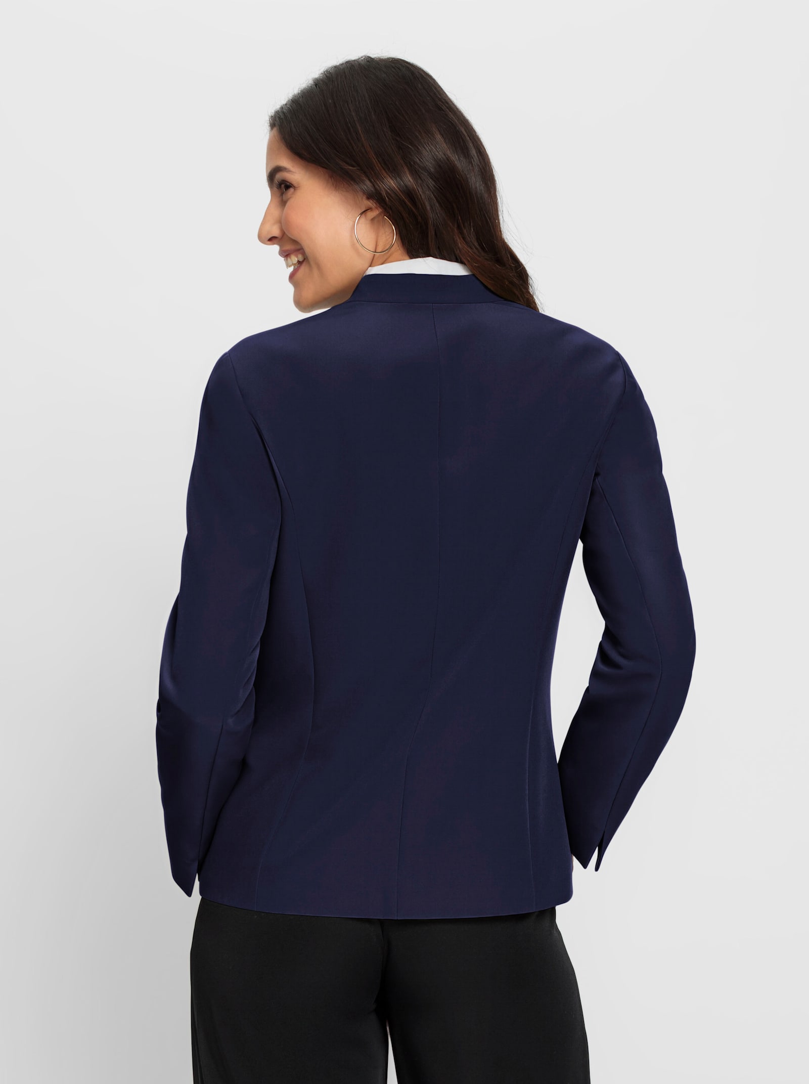 Jackblazer van strijkvrij materiaal - marine