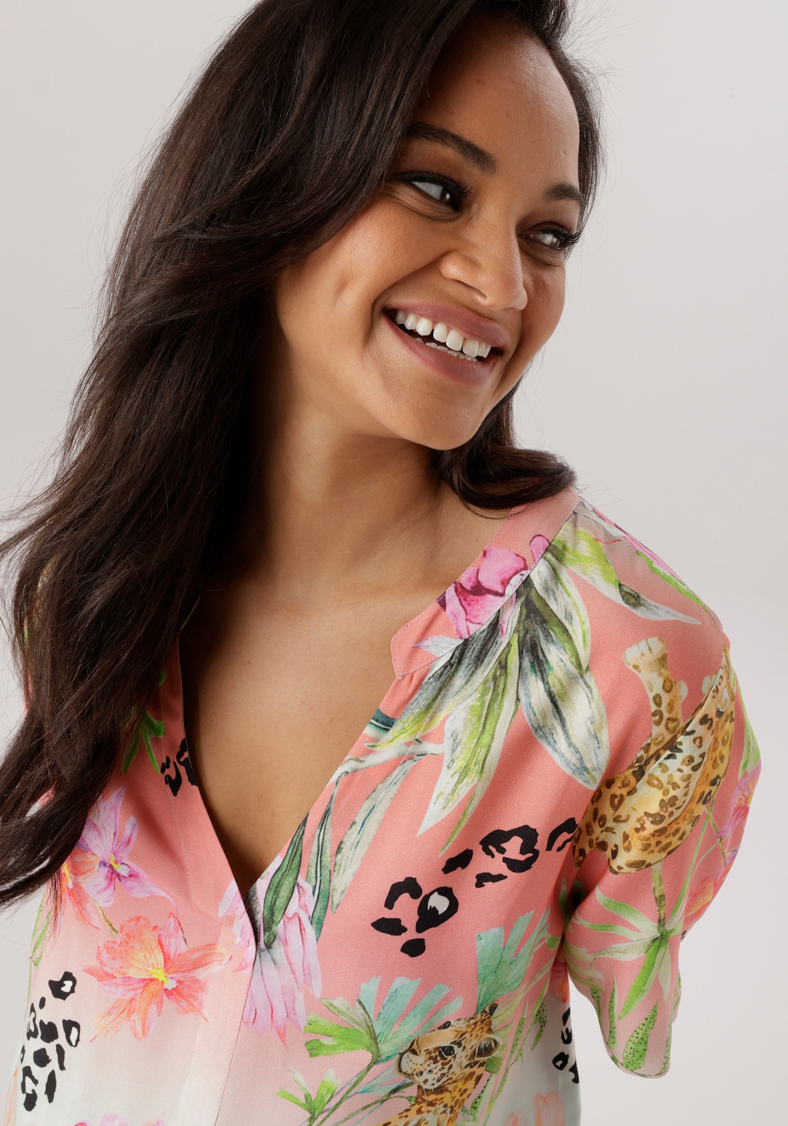 Aniston PLUS Blusenkleid - bunt