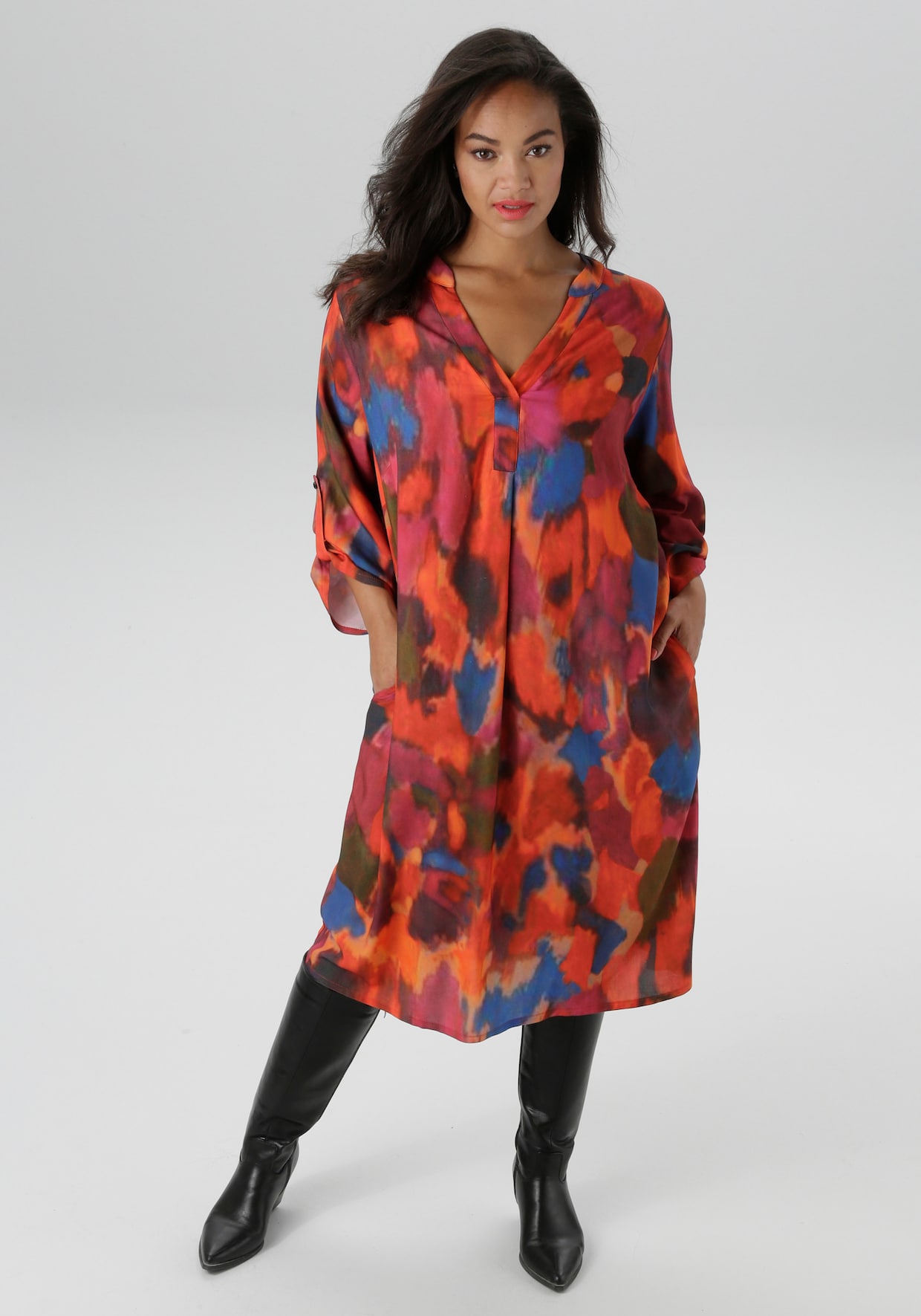 Aniston PLUS Druckkleid - bunt