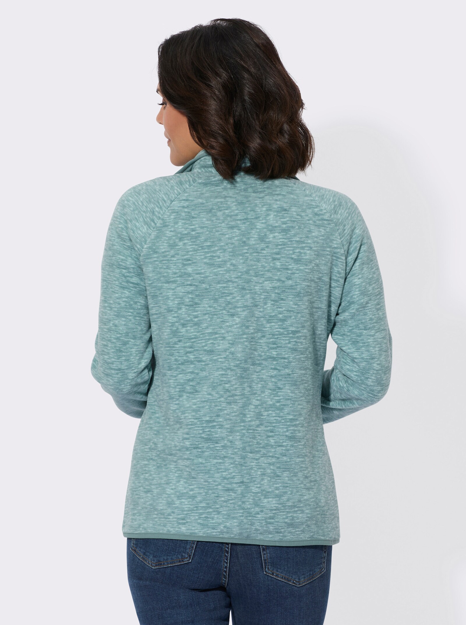 Fleecejacke mit Antipilling-Ausrüstung - mint-jade-bedruckt