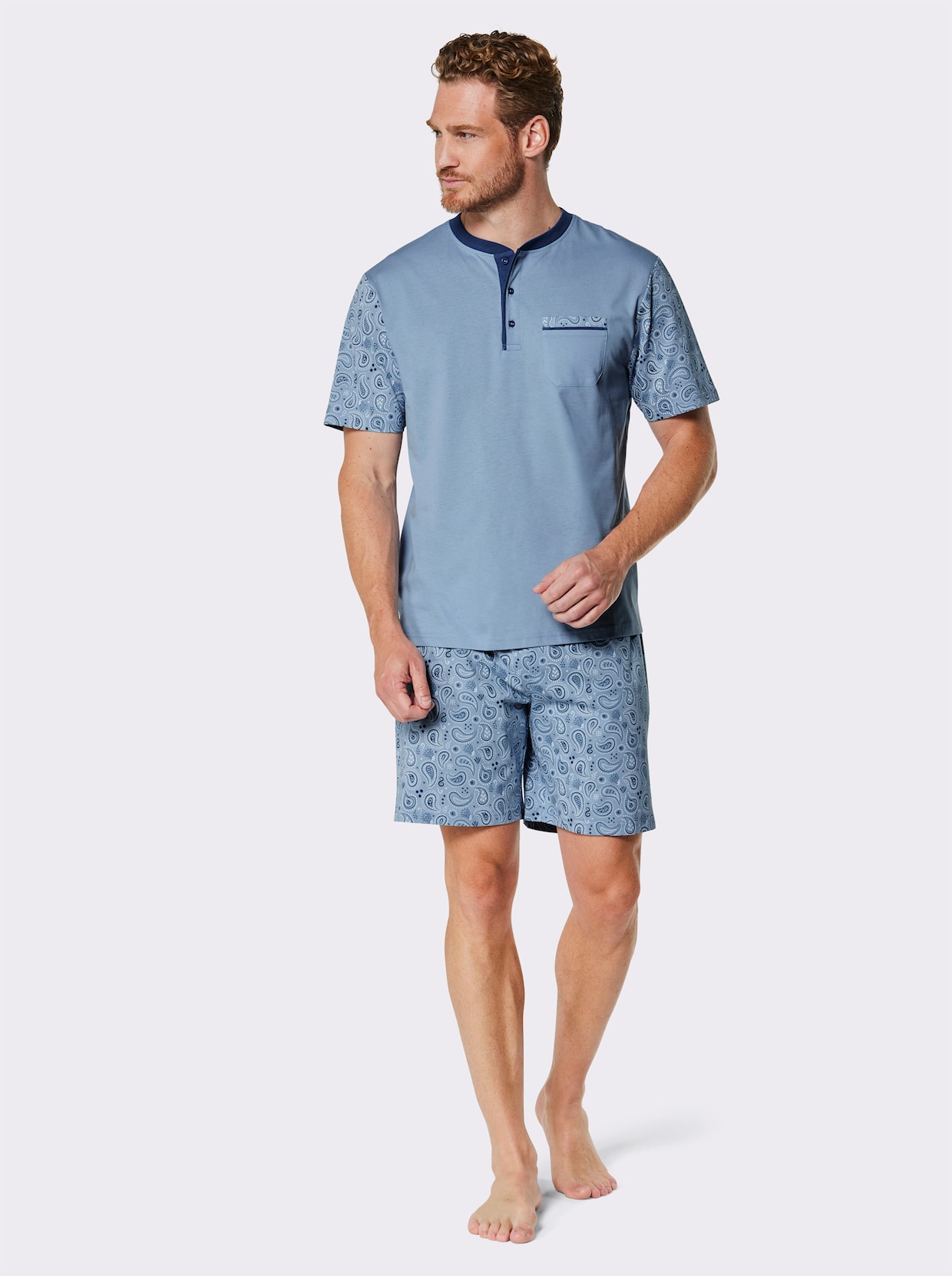 KINGsCLUB Shortama - bleu geprint