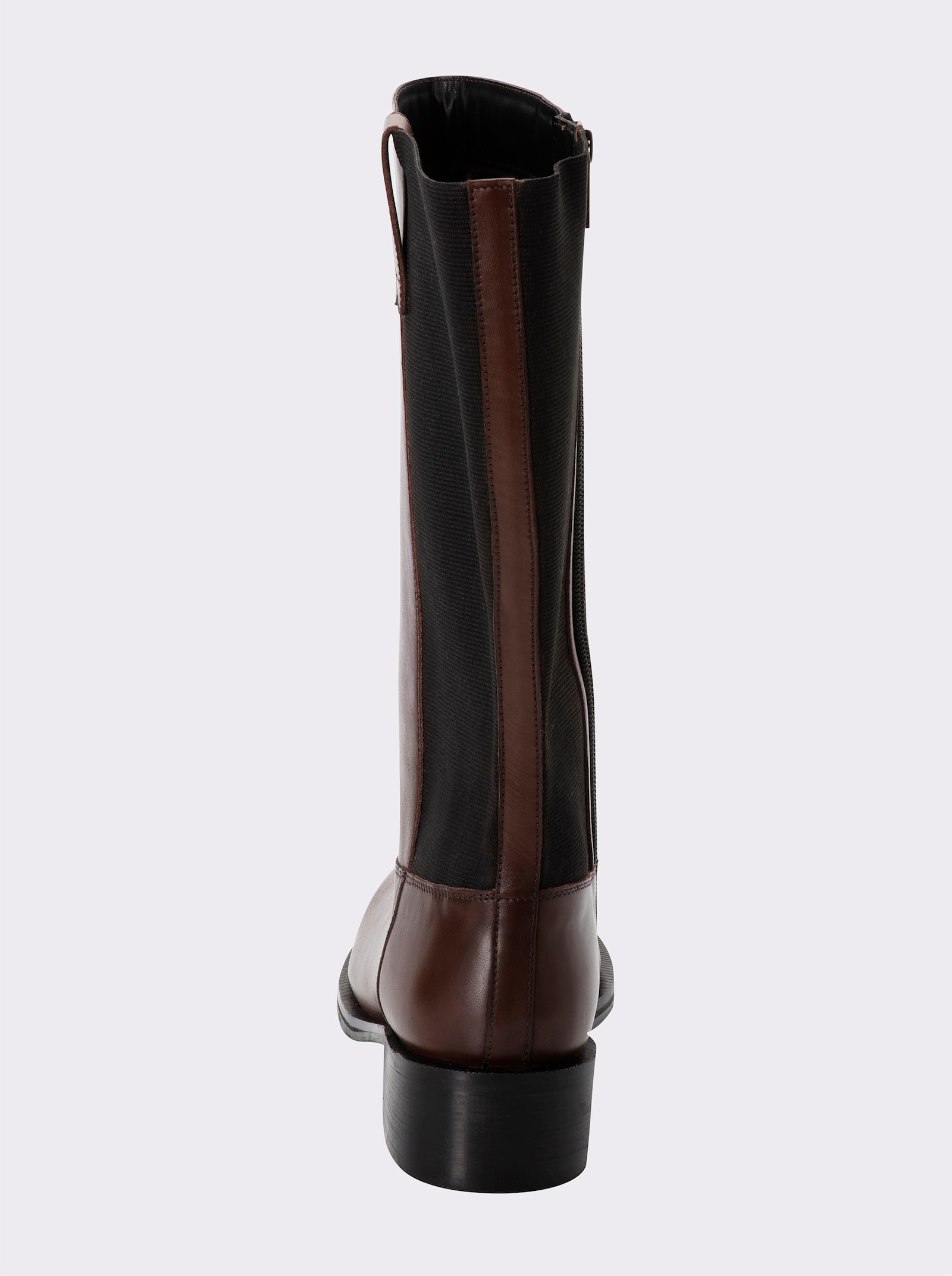 sheego Weitschaftstiefel mit Stretch-Einsatz - rotbraun