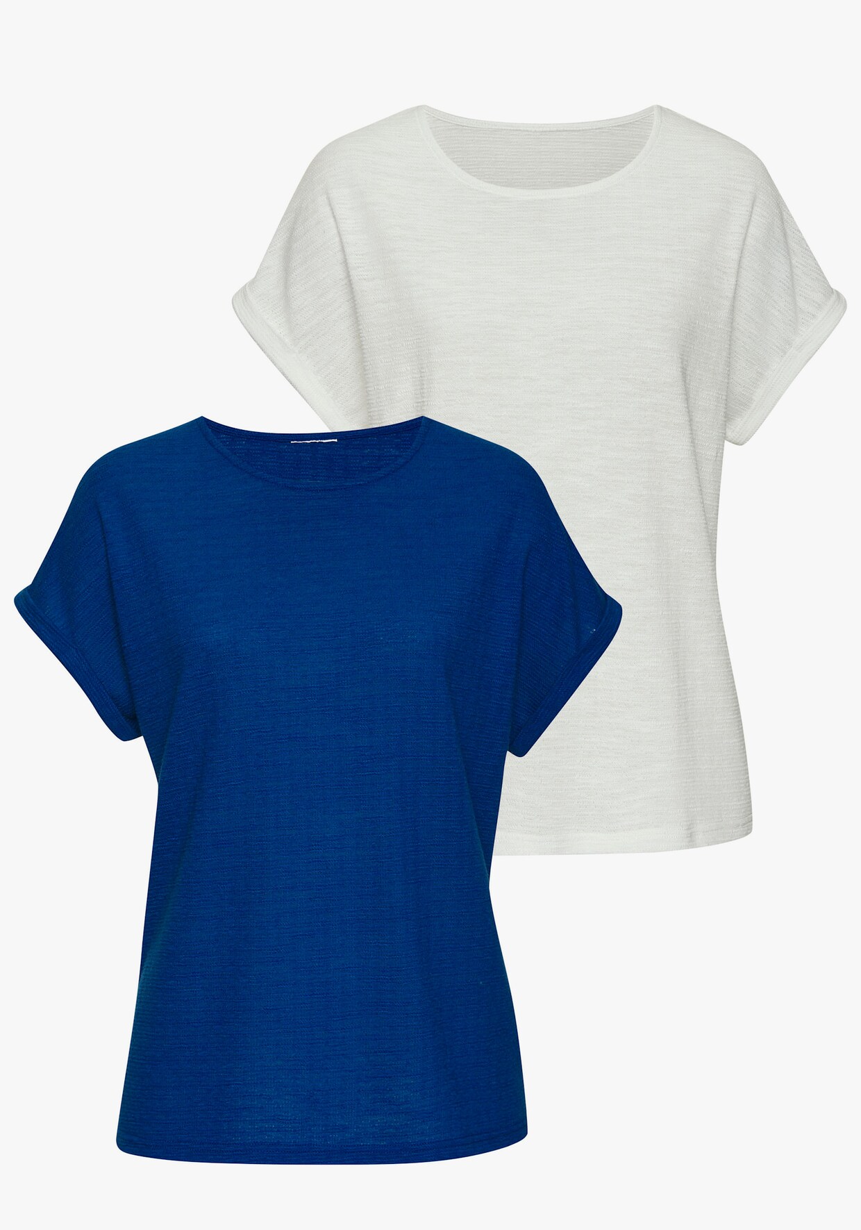 Vivance T-shirt - koningsblauw, wit