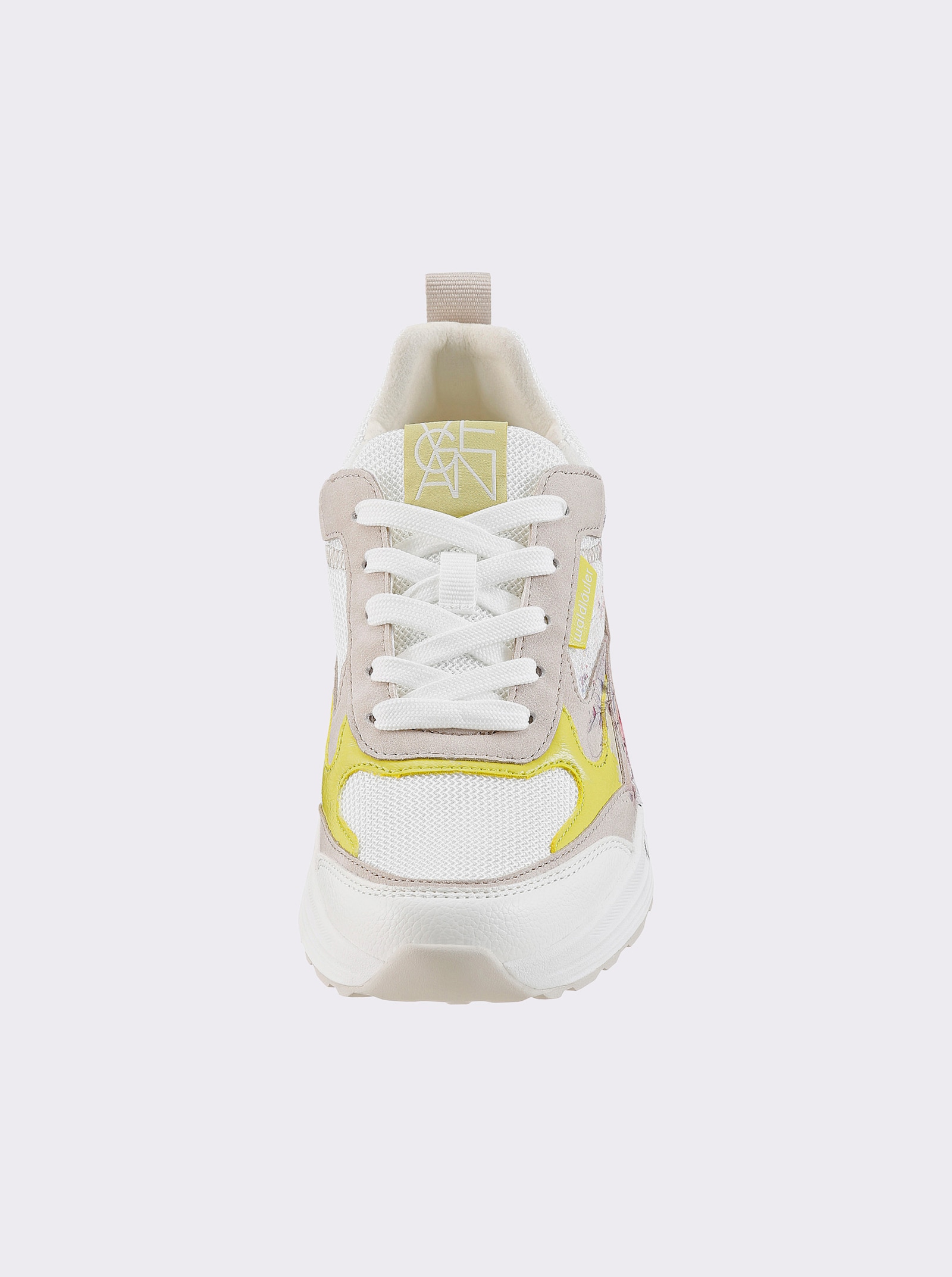Waldläufer Sneaker mit floralem Print, von Waldläufer - weiß