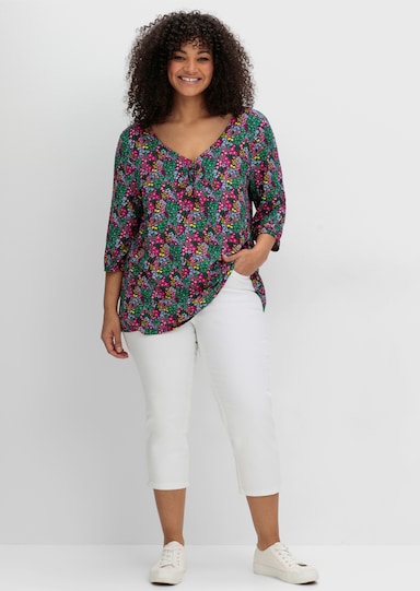 sheego by Joe Browns 3/4-Arm-Shirt - bunt