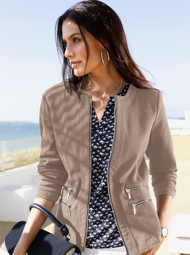 Blazer en jean - taupe