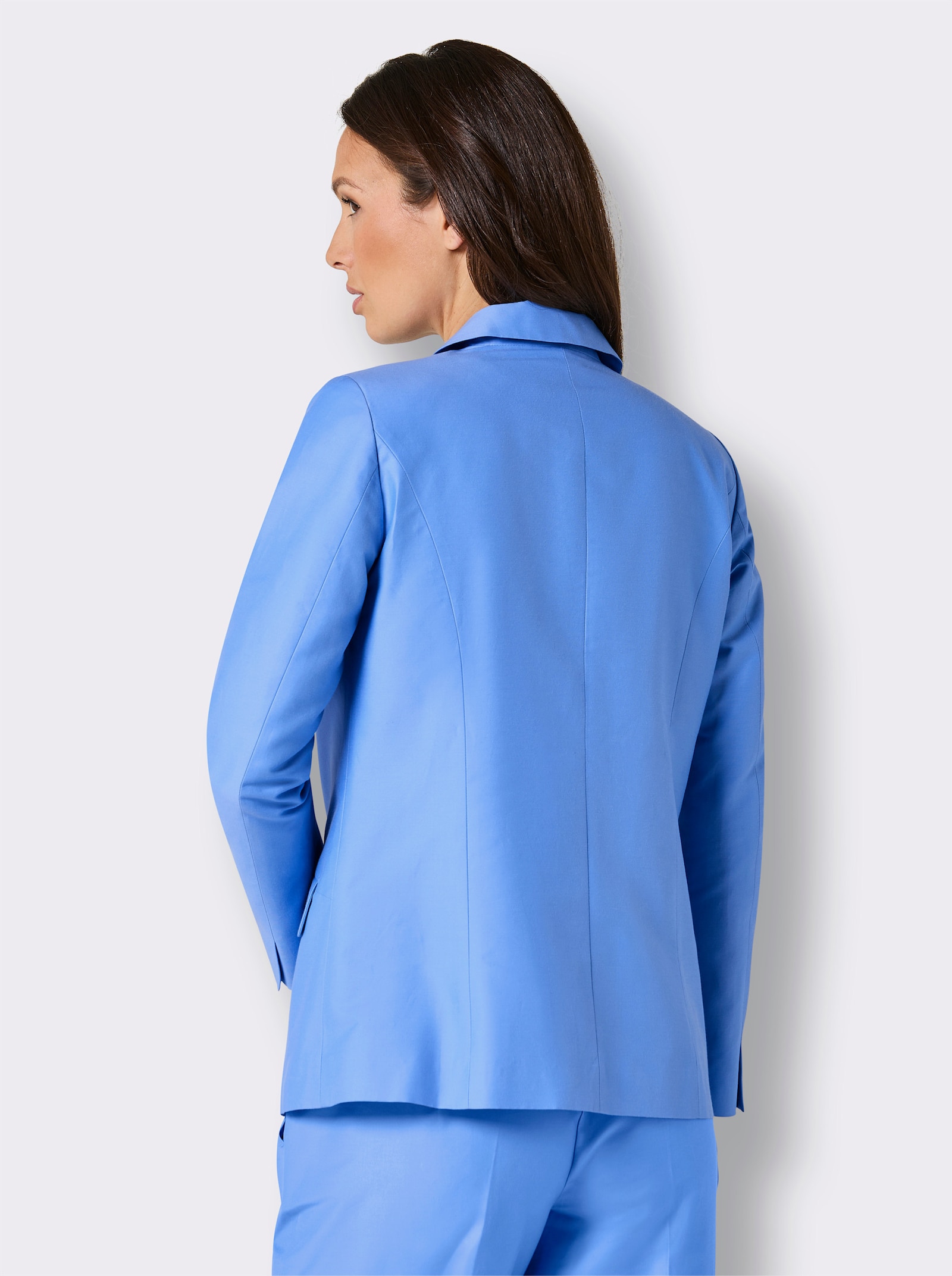 CREATION L PREMIUM Blazer in Baumwoll-Seiden-Mischung - himmelblau