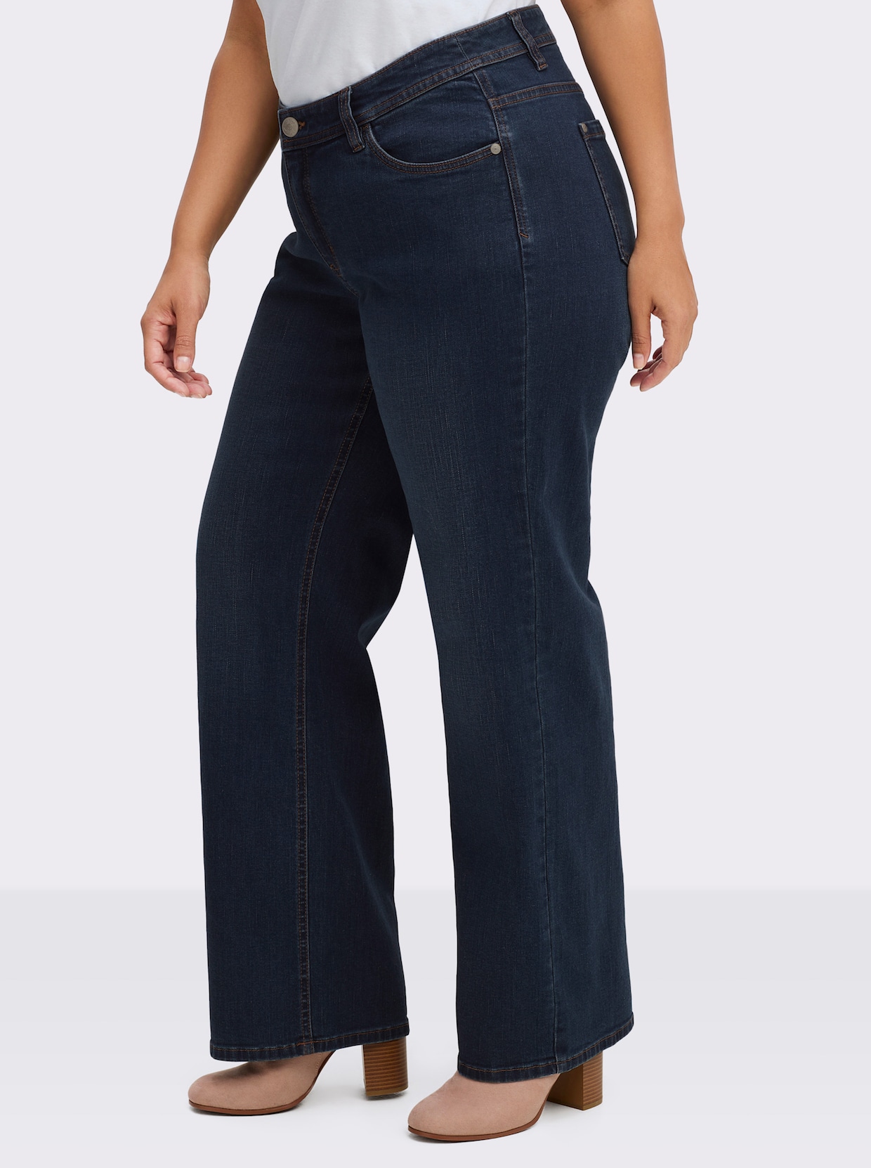 sheego 5-Pocket-Jeans - dark blue