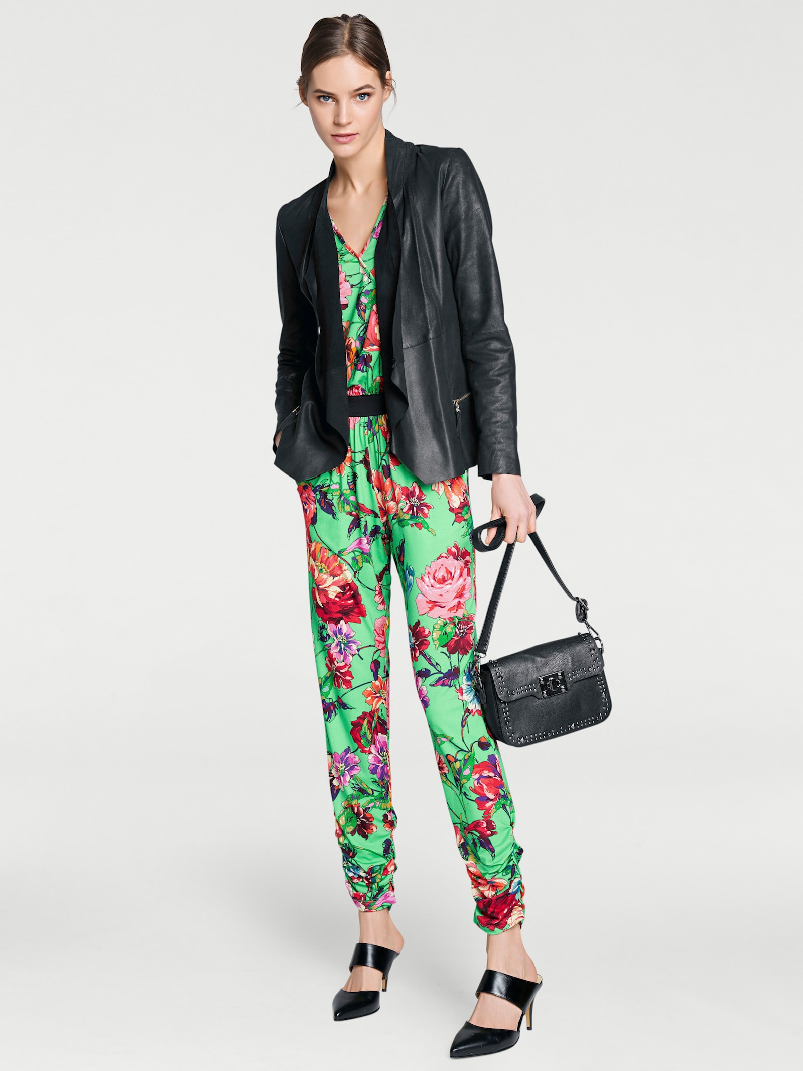 heine Lederjacke aus Ziegen-Nappaleder - schwarz