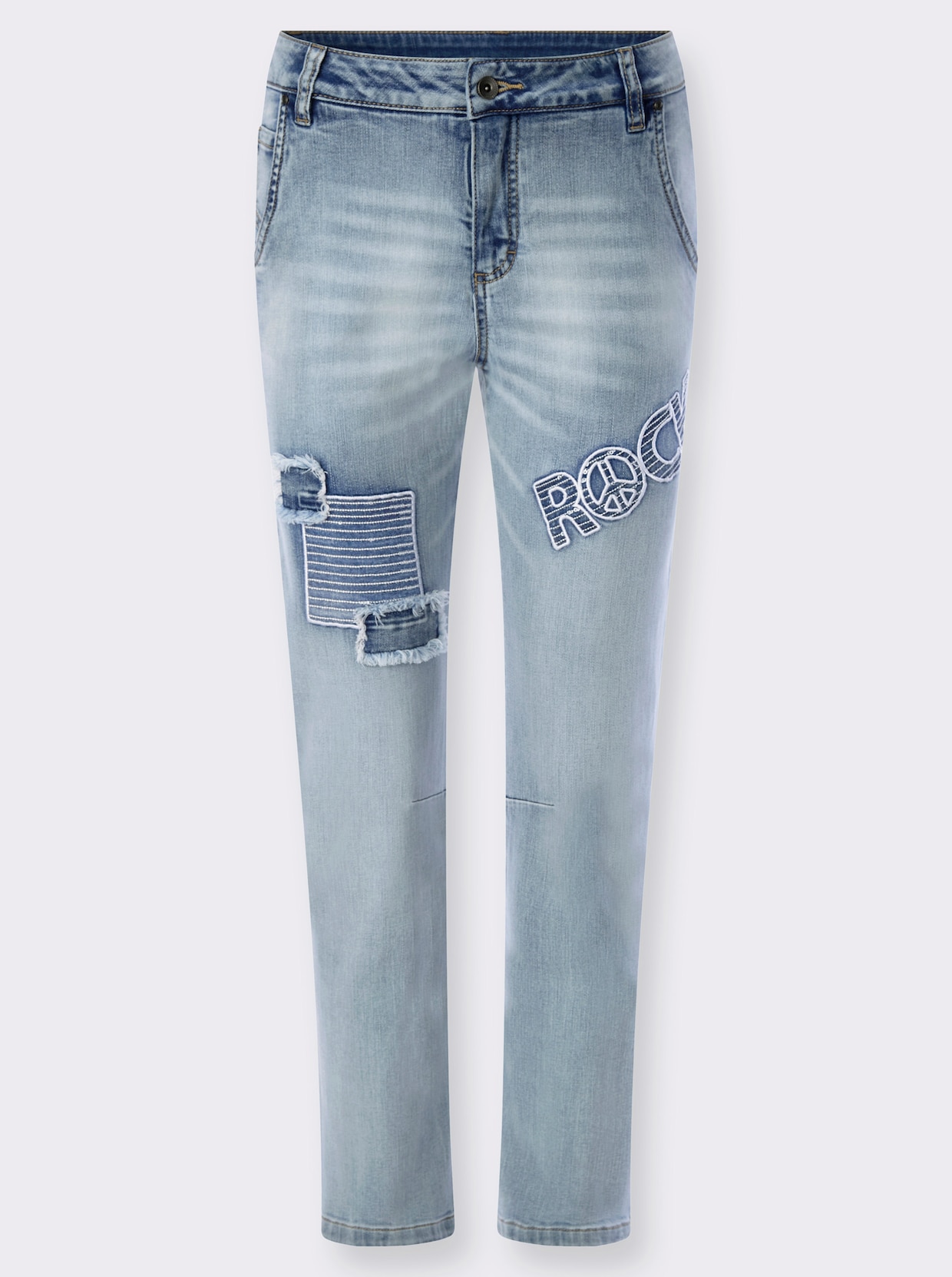 heine Boyfriend-Jeans - blue-bleached
