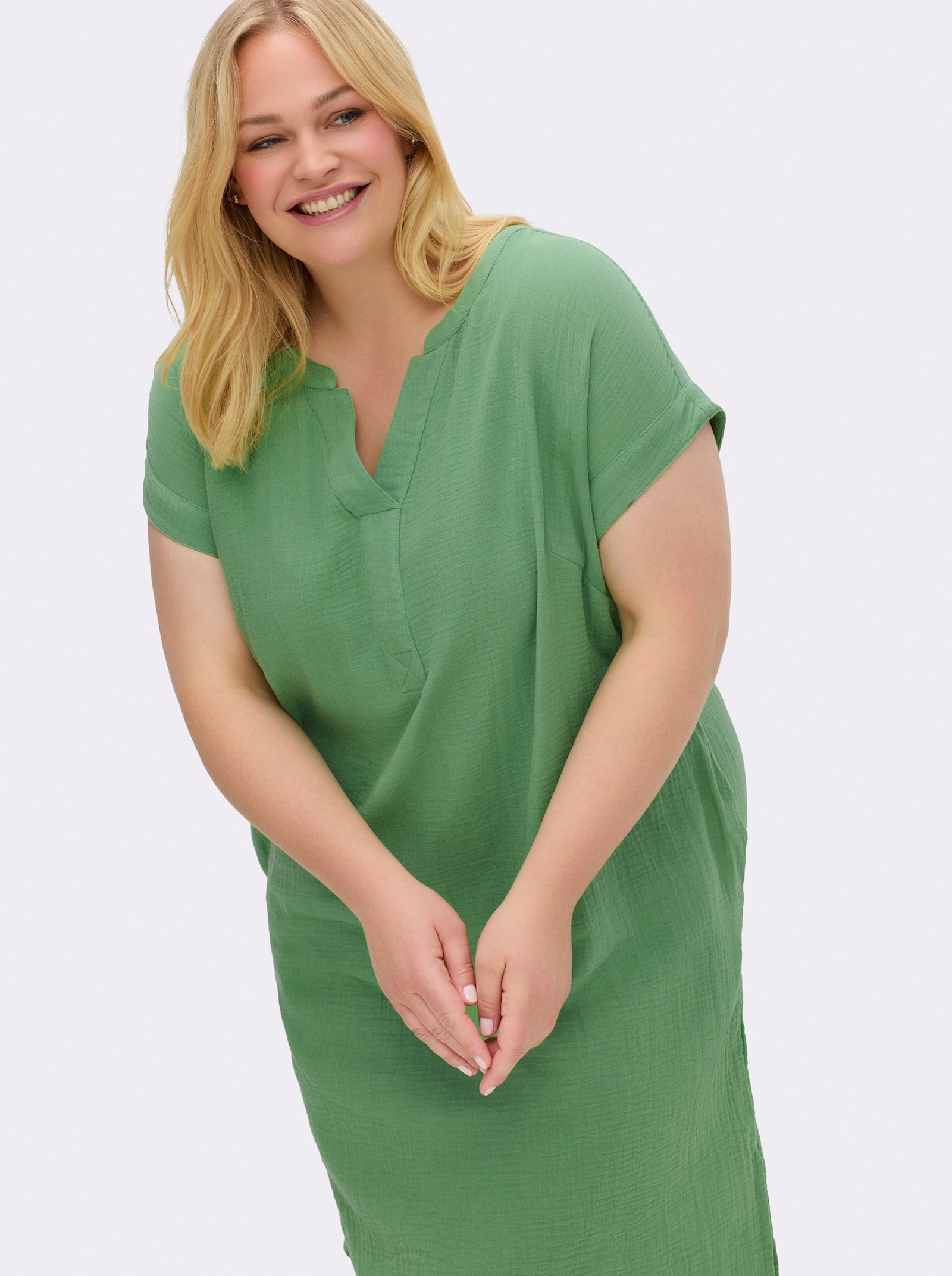 Sommerkleid in Musselin-Qualität - apfel