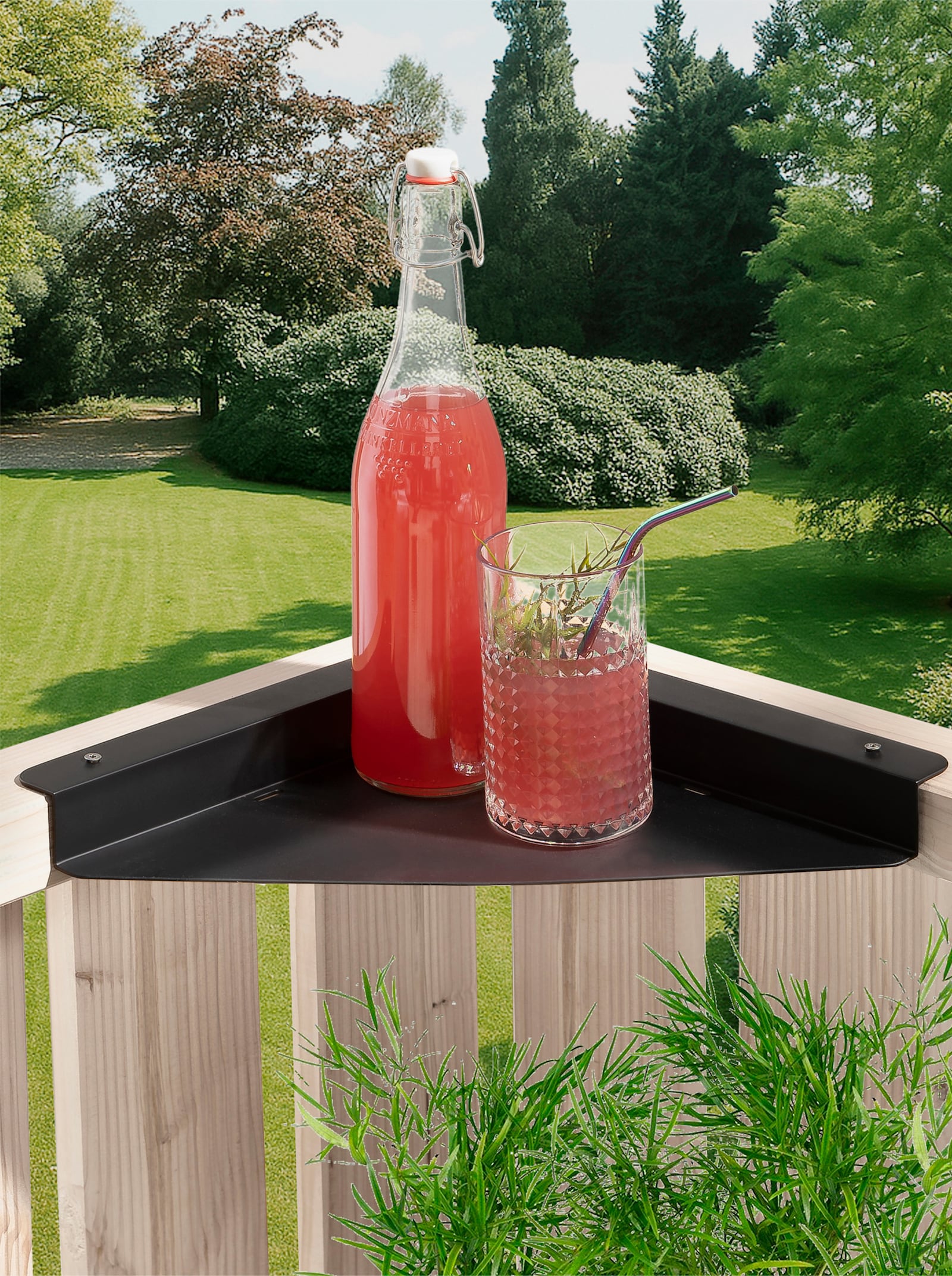 heine home Eckregal - schwarz