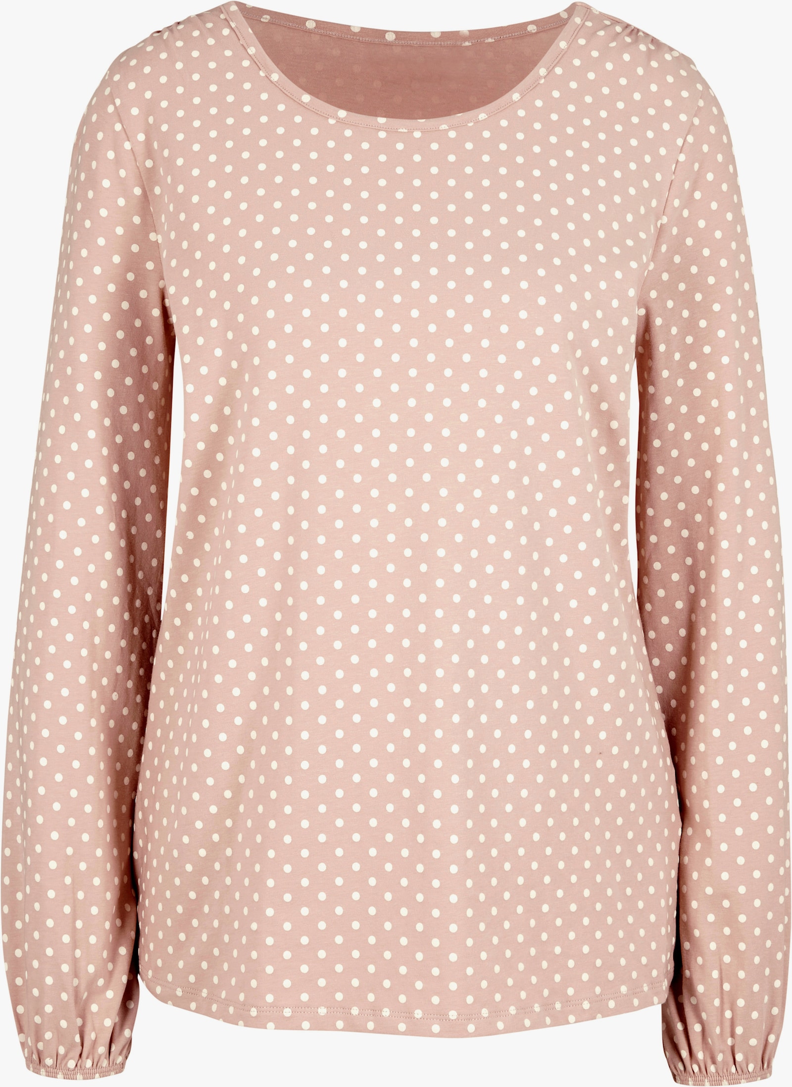 heine Langarmshirt mit Gummizug am Ärmel - puder