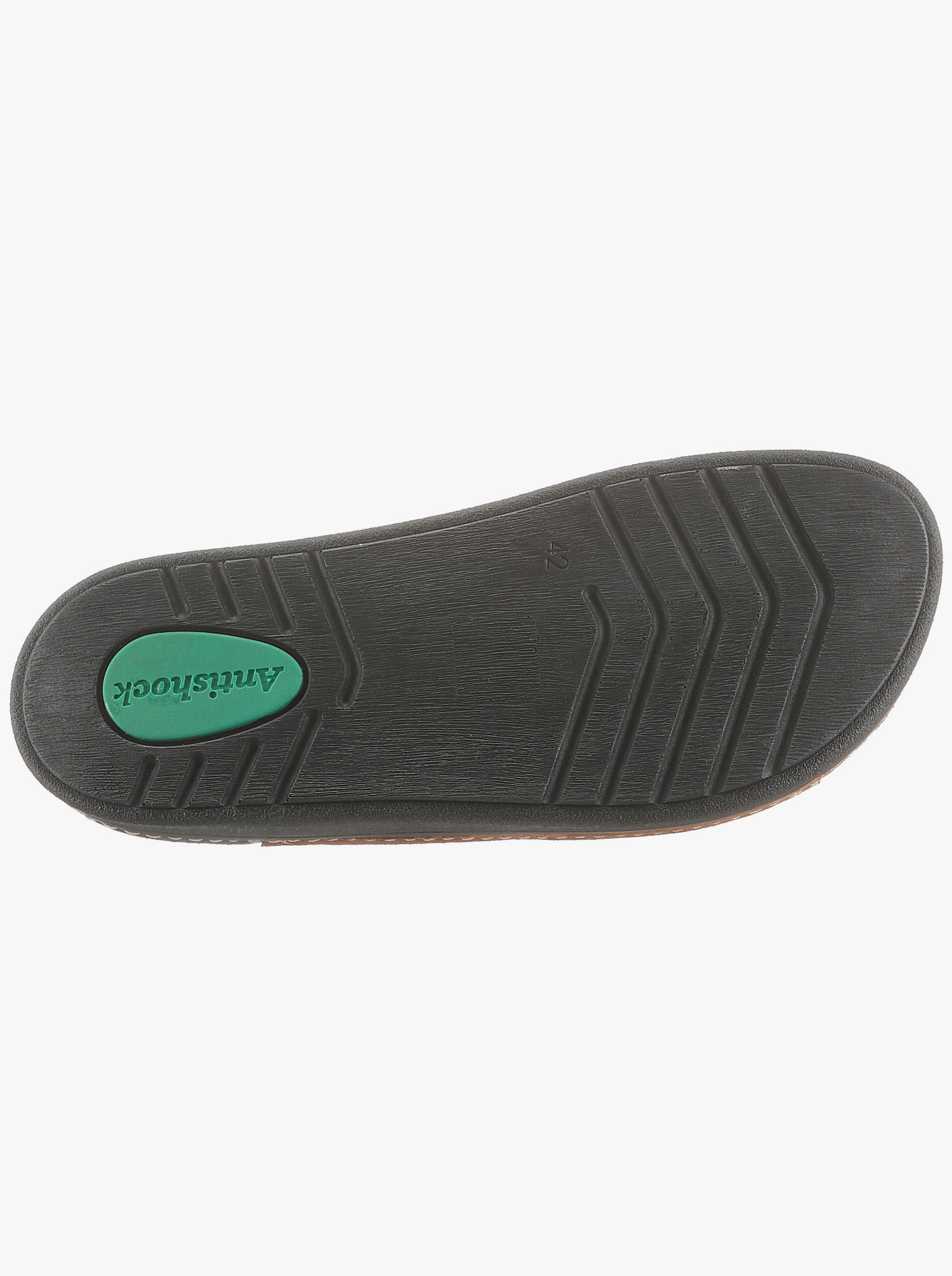 Pantolette mit Memory-Fußbett - cognac