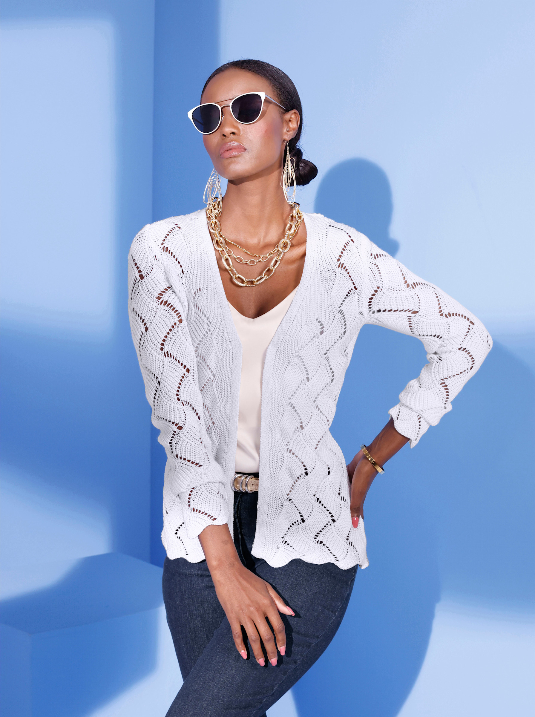 Wei e Strickjacken Cardigan F r Damen Kaufen Heine Wei e Strickjacken Cardigan F r Damen Kaufen Heine