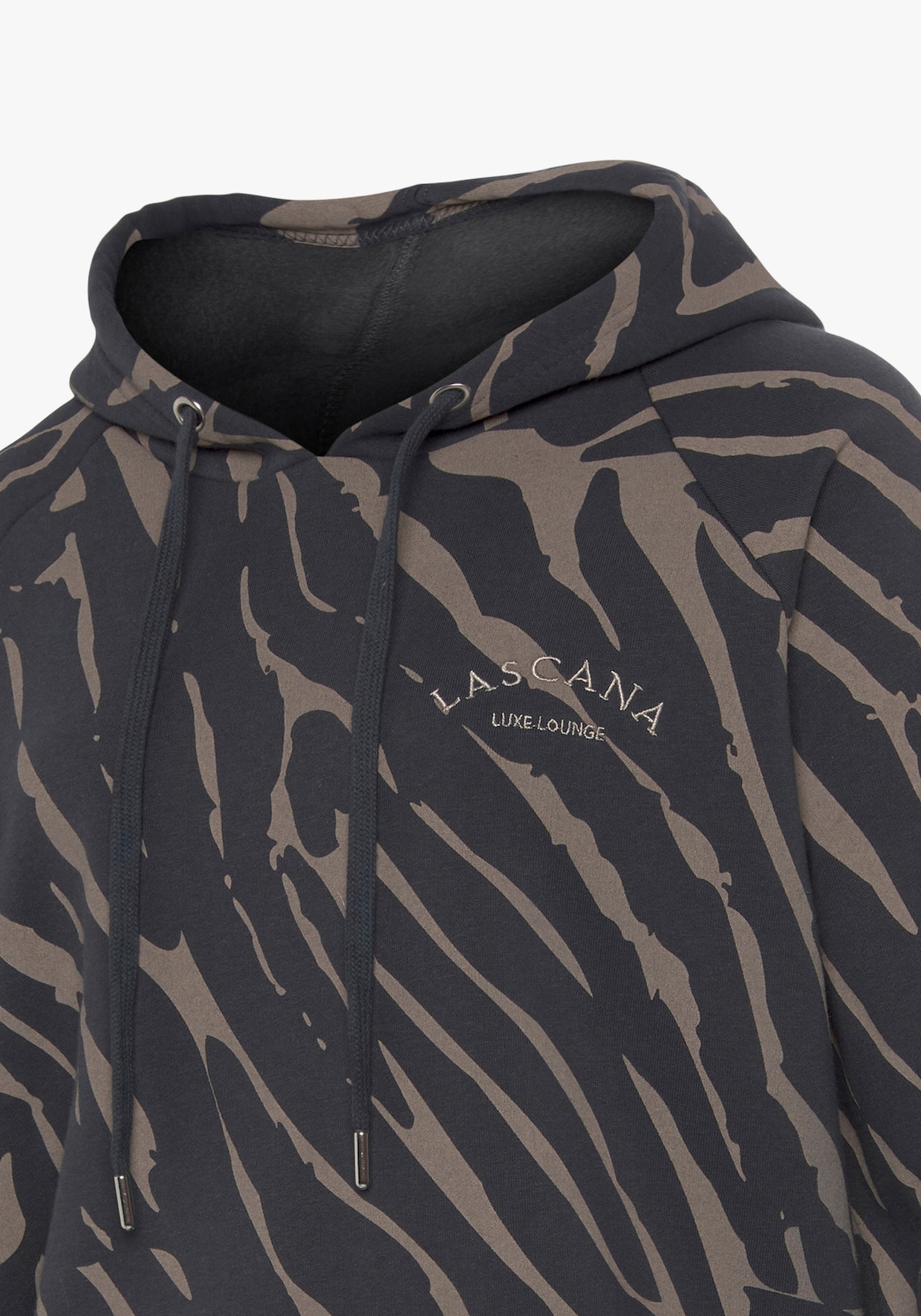 LASCANA Sweatshirt met capuchon - donkergrijs/taupe