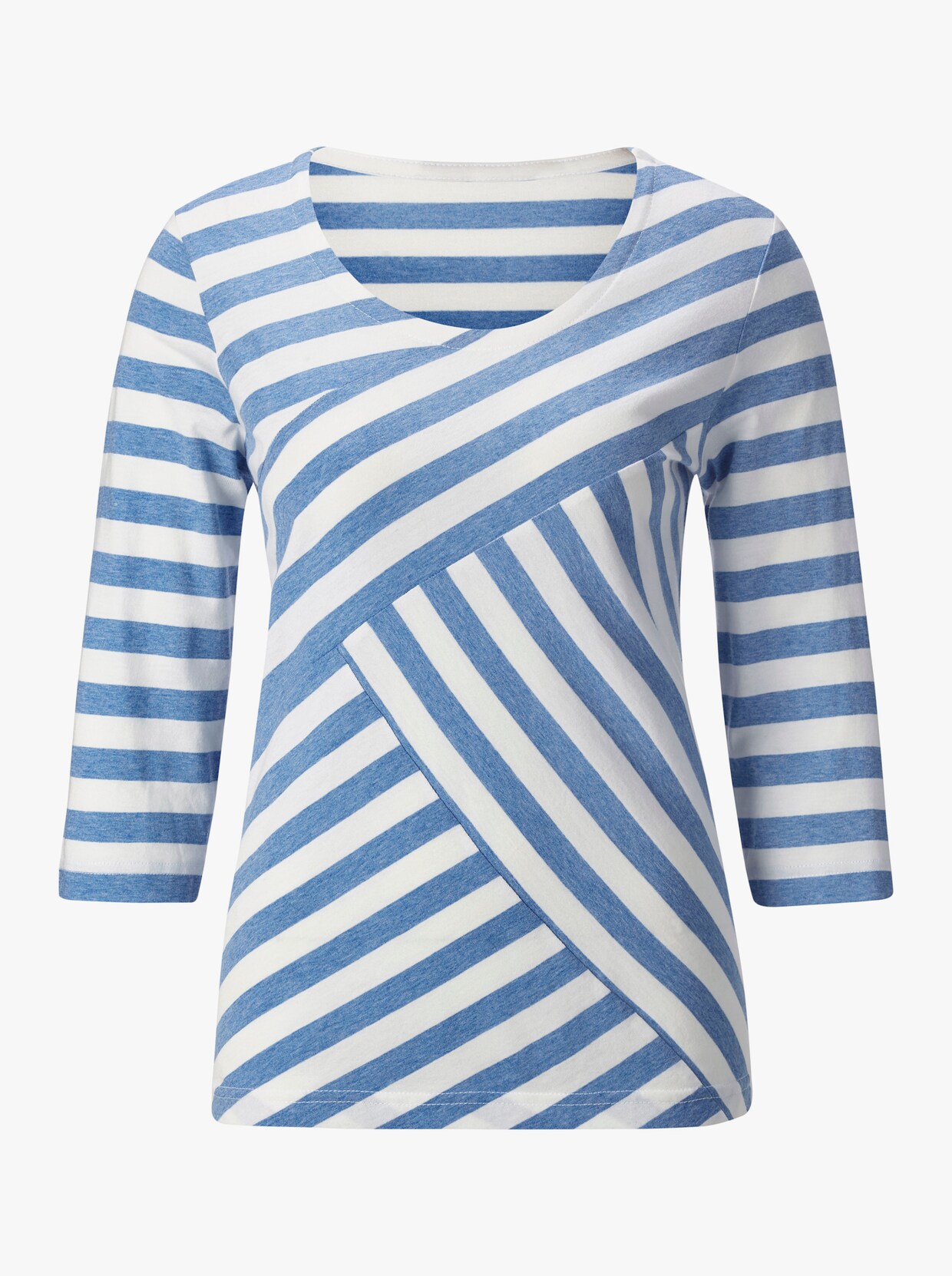 3/4-Arm-Shirt - bleu-gestreift