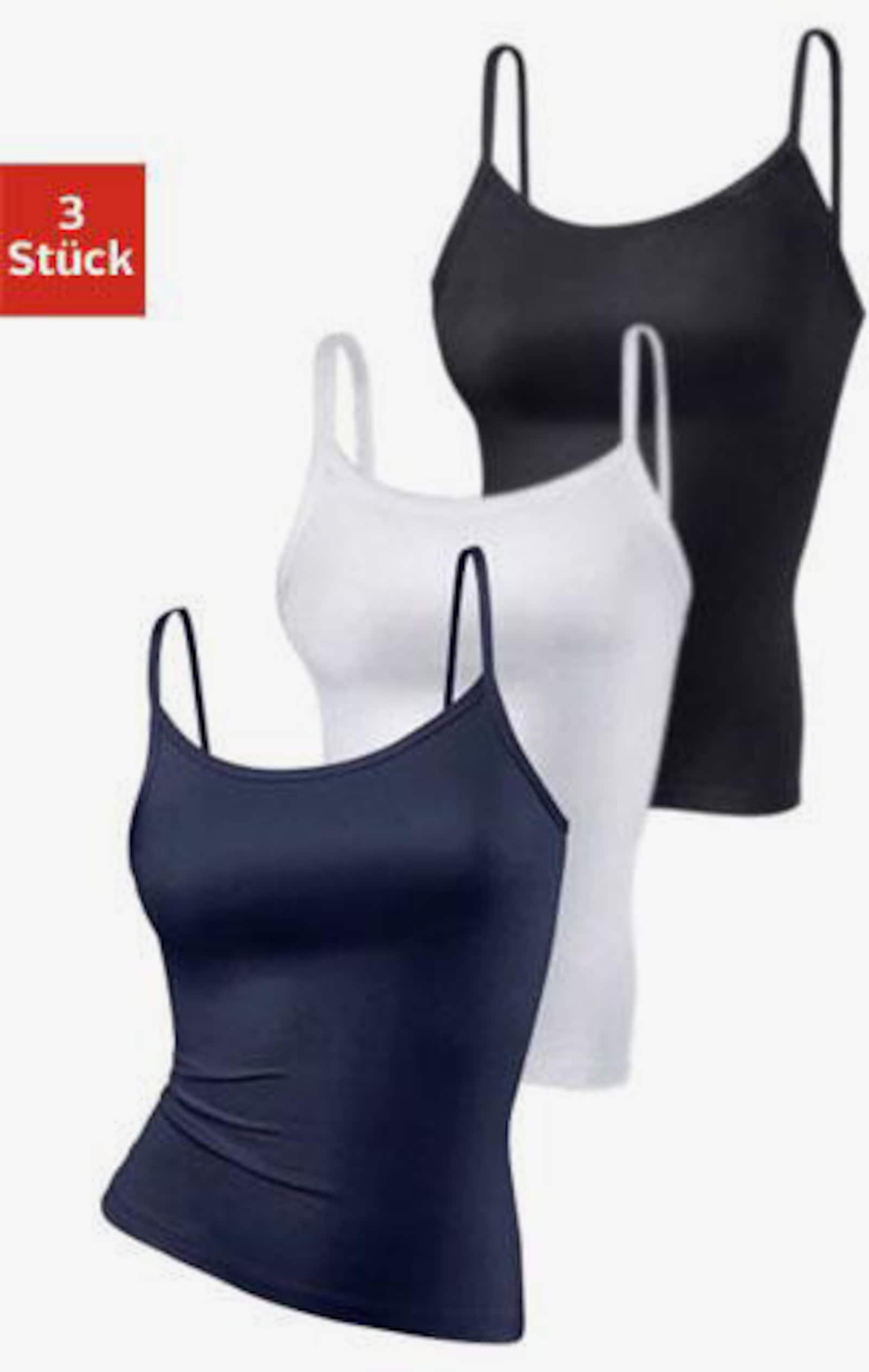 vivance active Spaghettitop - marine, zwart, wit