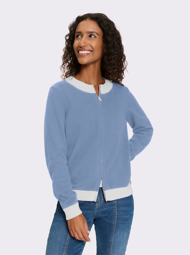 heine Strickjacke - bleu-ecru