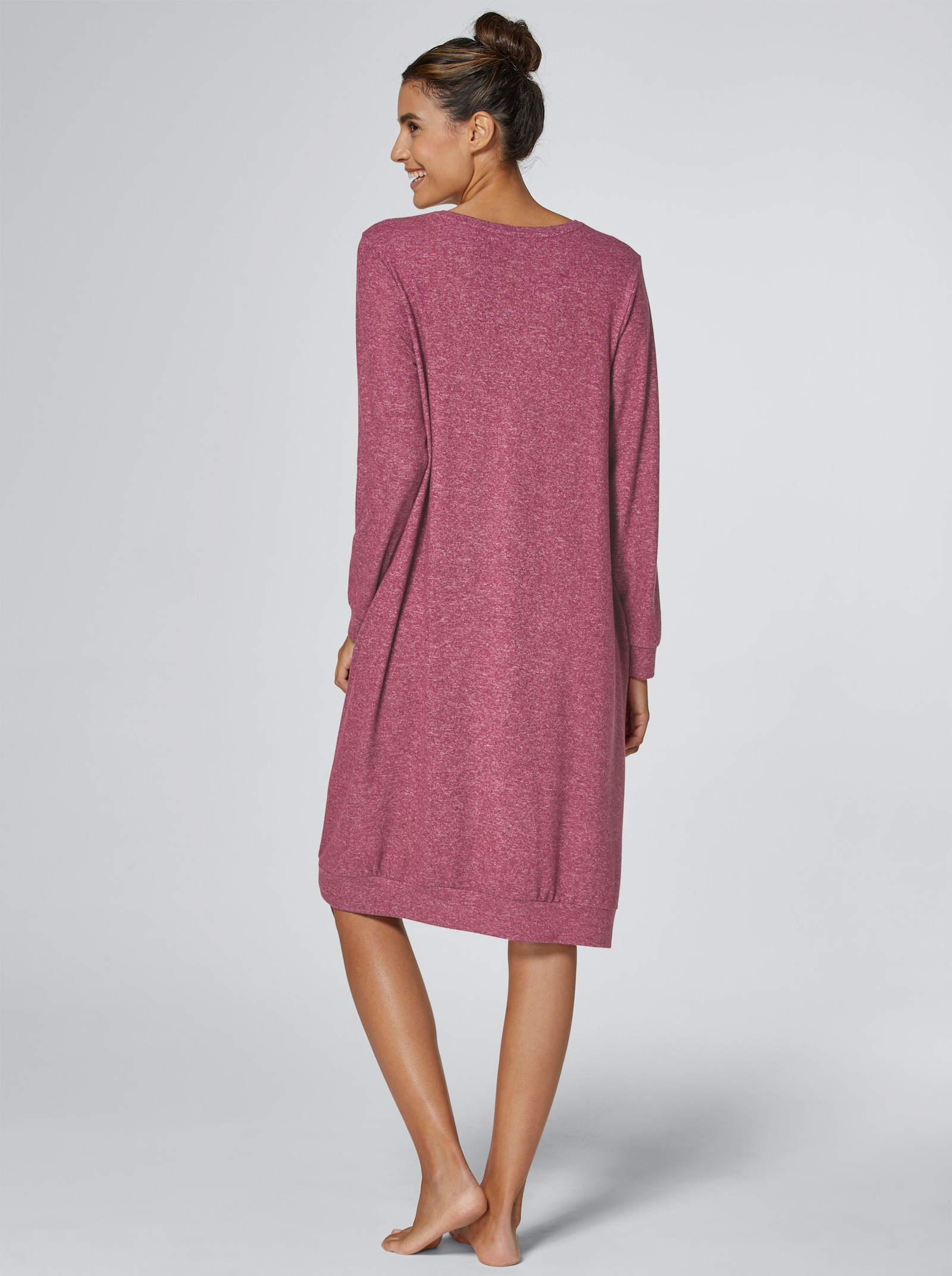 feel good Longshirt - bordeaux-meliert