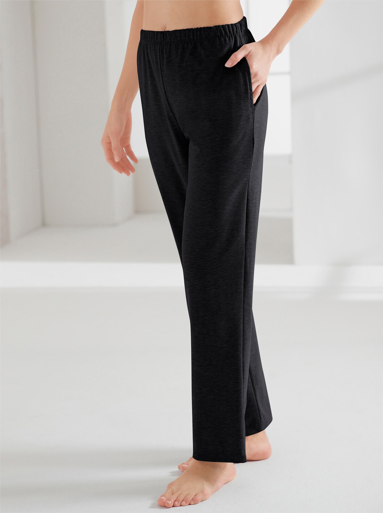 feel good Pantalons - noir + gris chiné