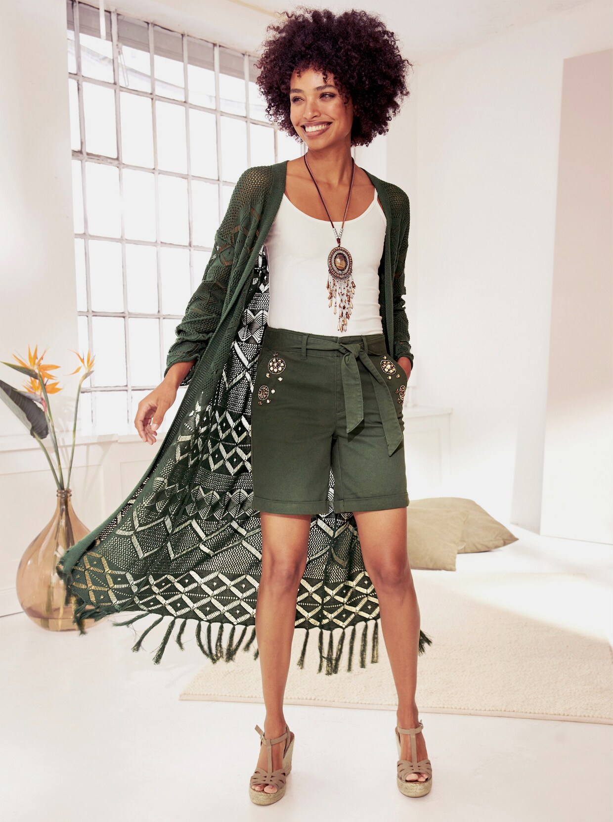 heine Cardigan - moos