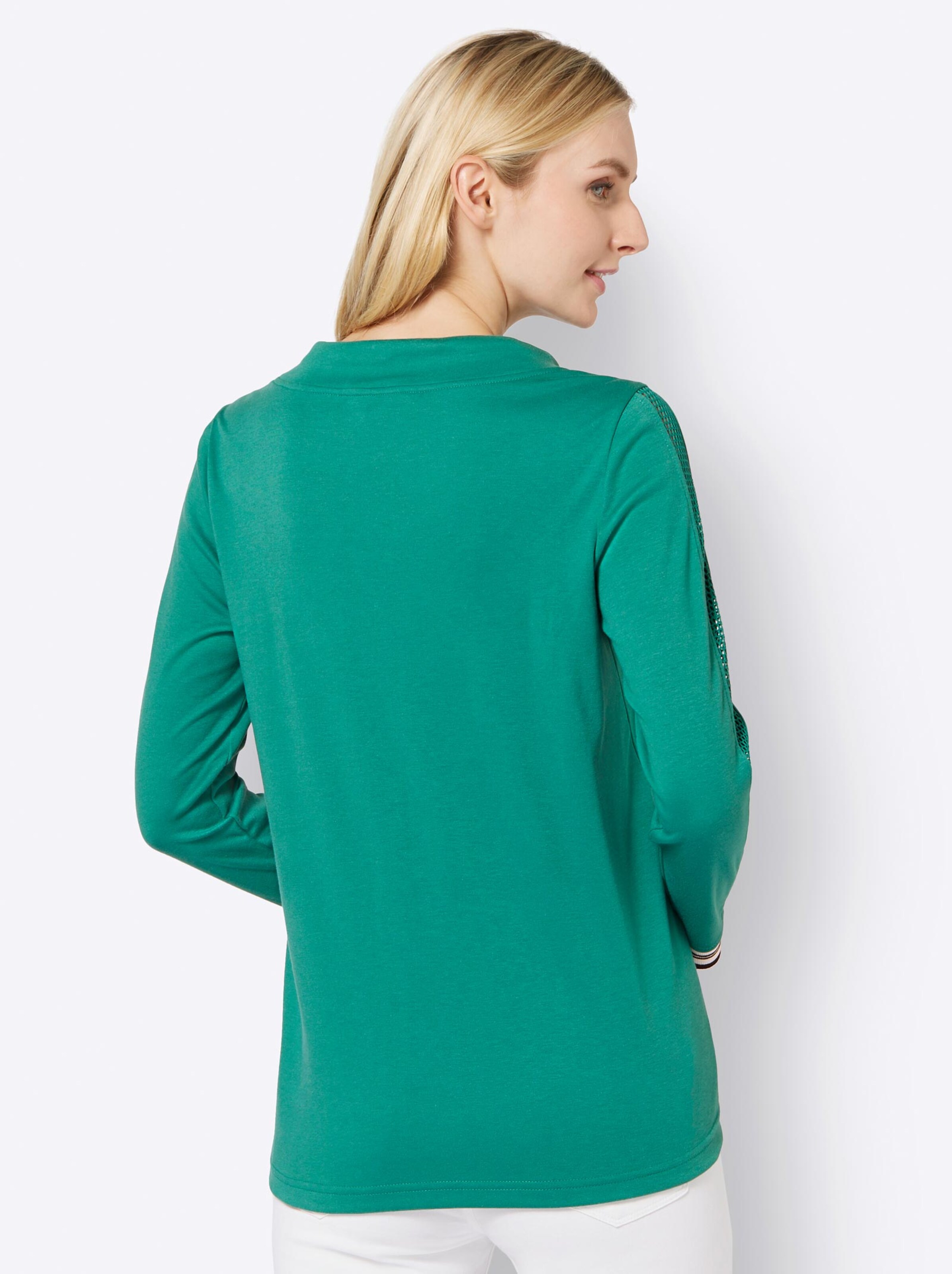 Damenmode Shirts Sweatshirt in smaragd 