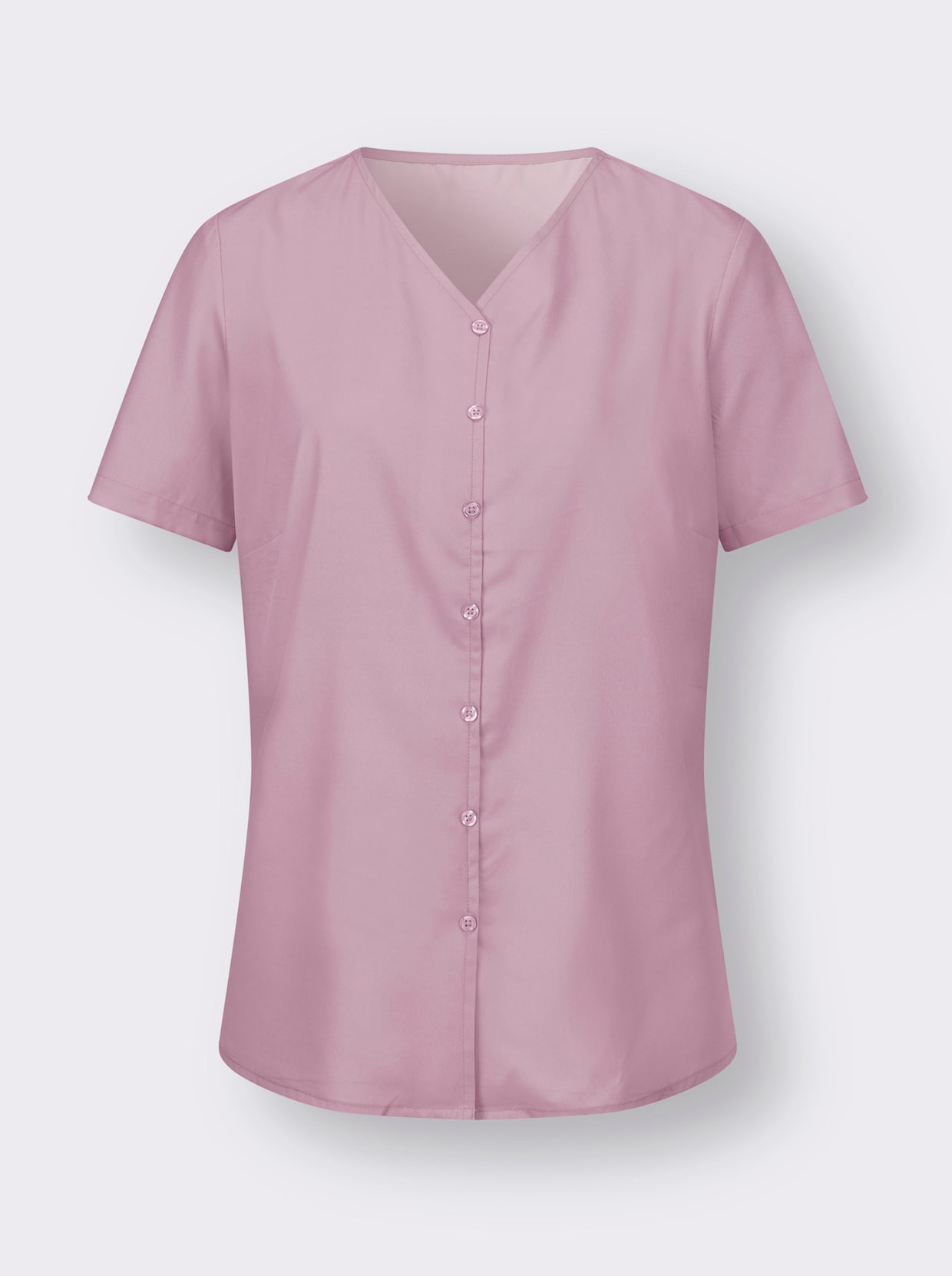 Blouse m. korte mouwen - roze