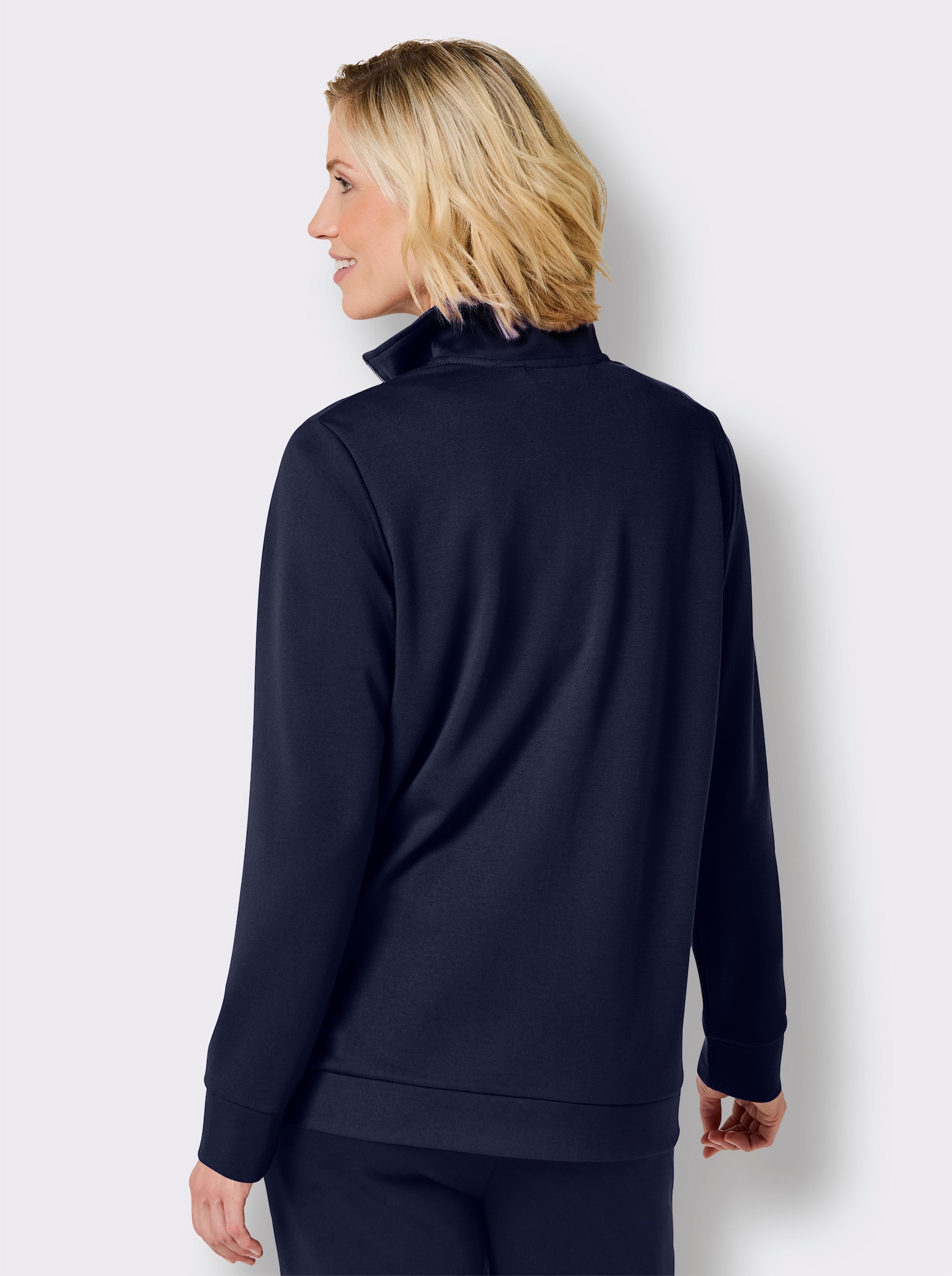 Catamaran Funktionsjacke in formstabiler Interlock-Qualität - marine