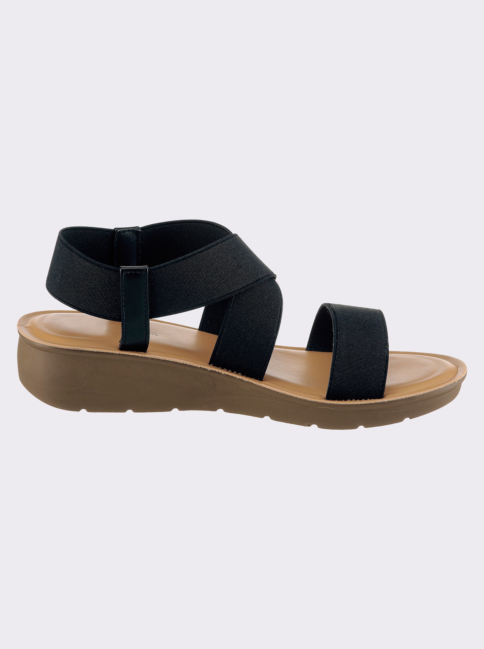 Sandaaltje Bovenwerk van textiel - zwart