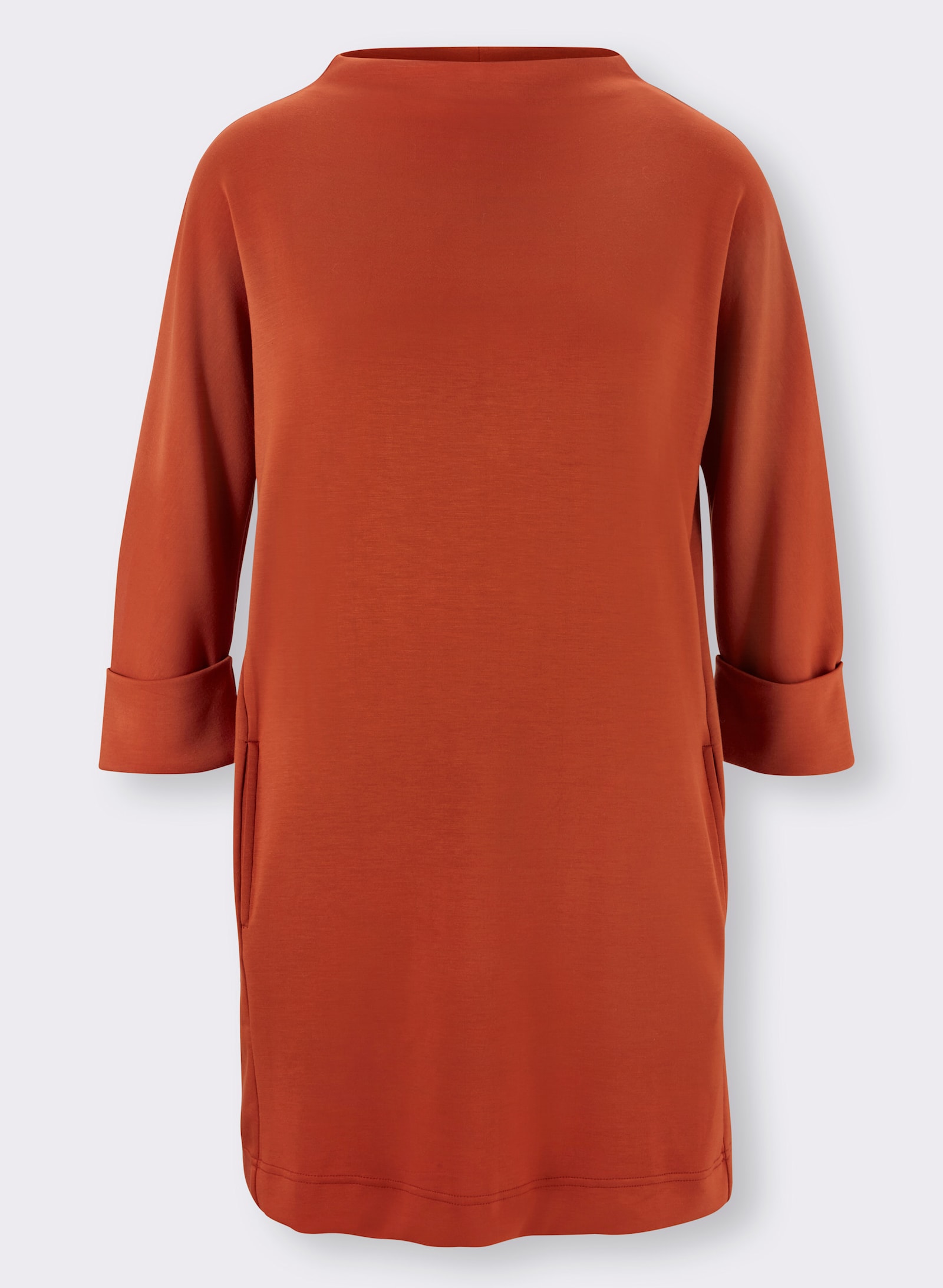 heine Longshirt mit seitlichen Taschen - rostrot