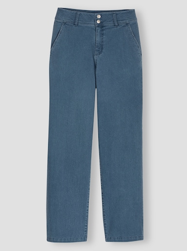 Jeans mit weitem Bein - blue-bleached