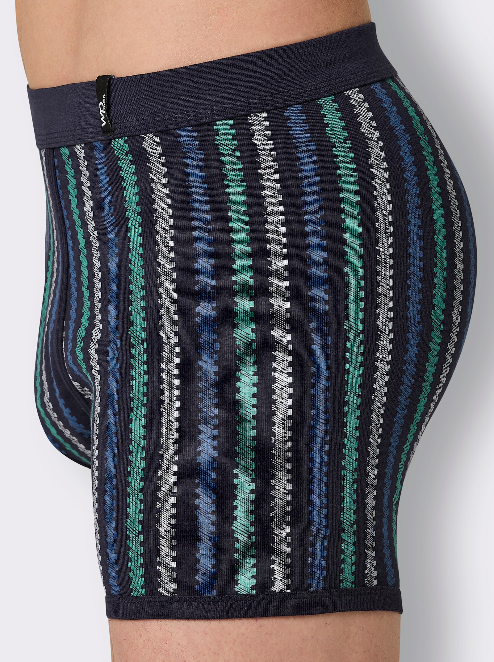 wäschepur men Hose kurz - anthrazit-bedruckt + marine-bedruckt