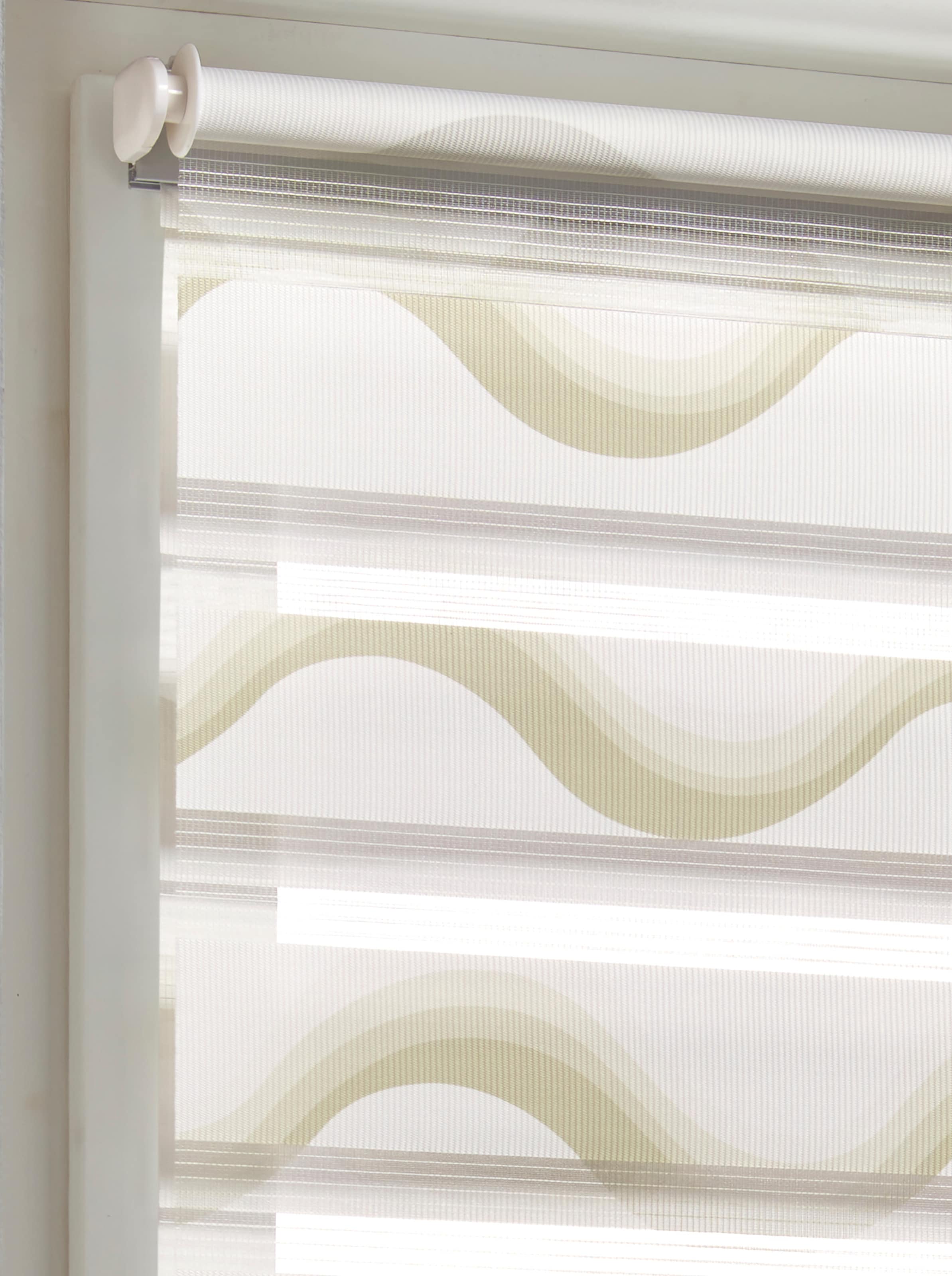 Heine Home Weiß Beige Seitenzugrollo Halbtransparent von Baur - Image 3