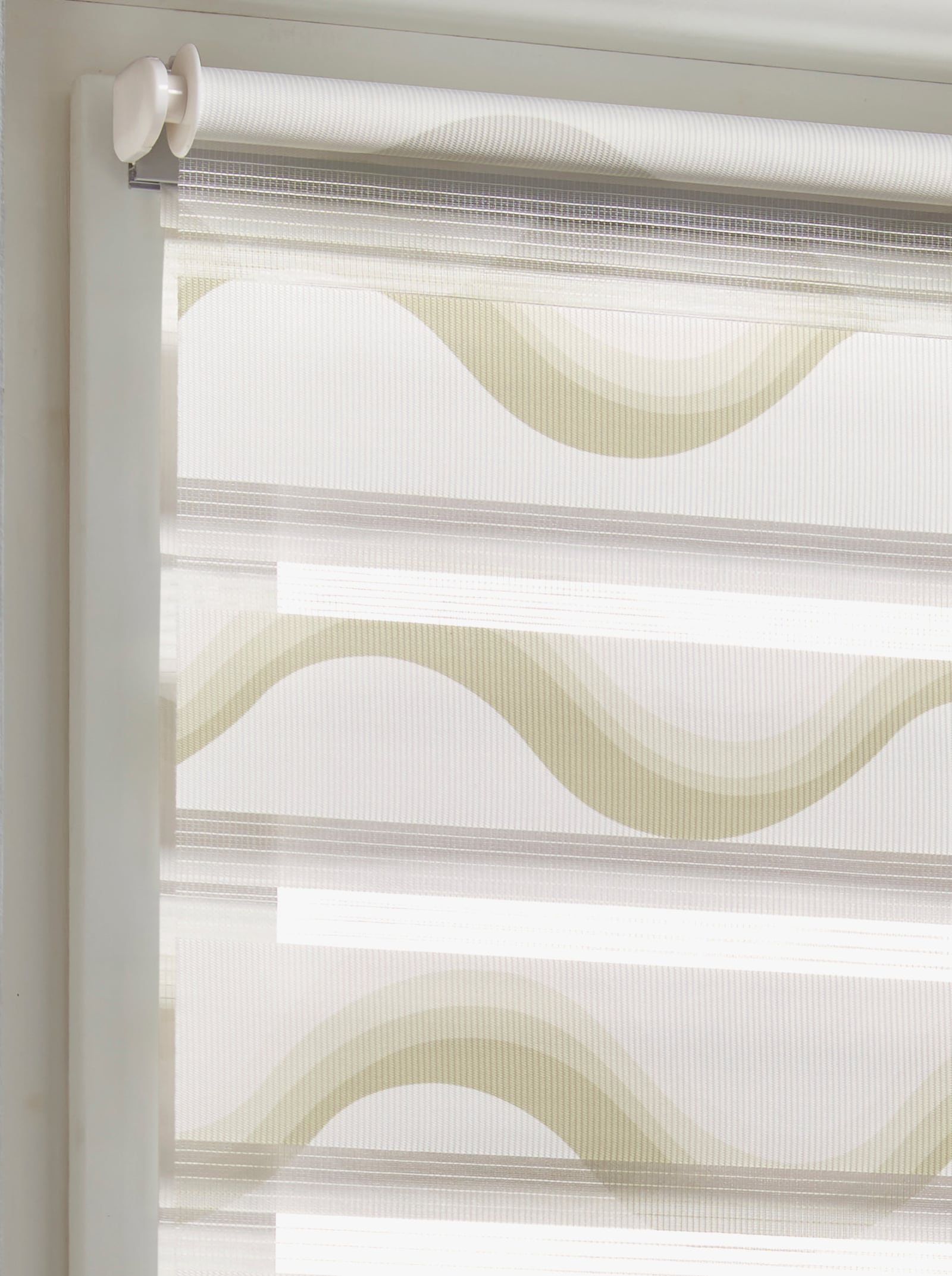 heine home Dubbel rolgordijn - wit/beige