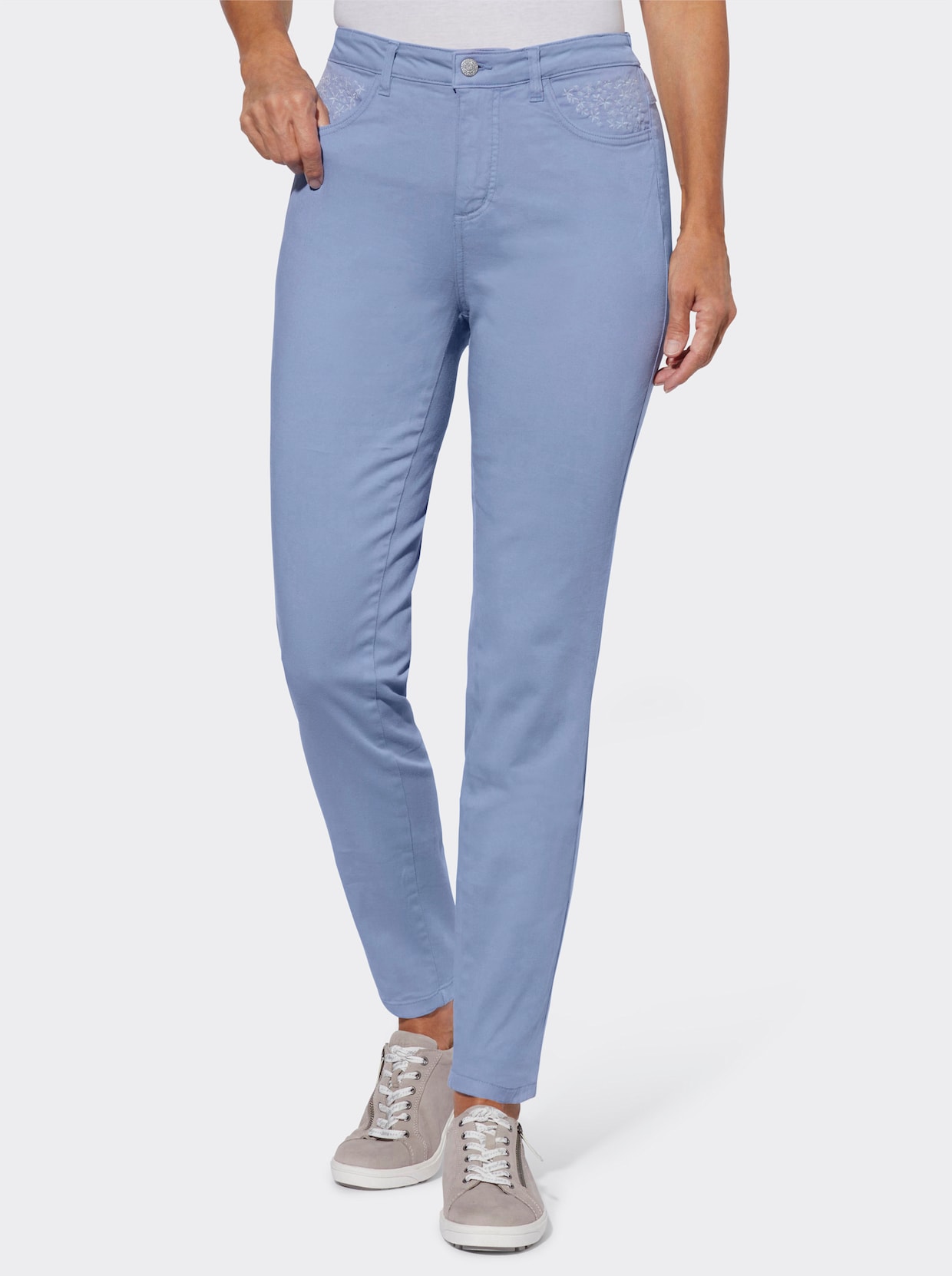 Strečové kalhoty - modrá